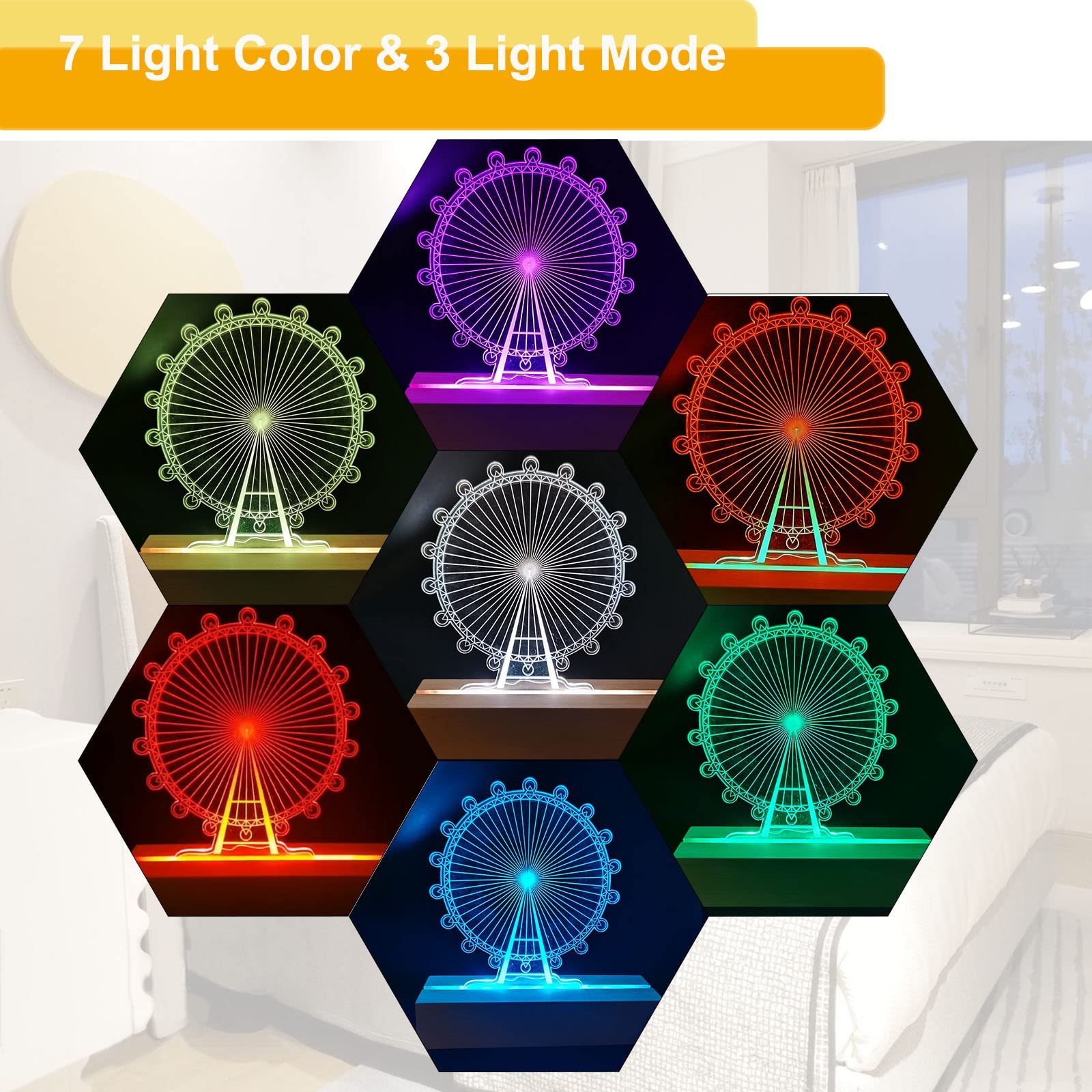6 inch Rectangle Display Pedestal, Colorful Open Slot Rectangle Led Lights Di…