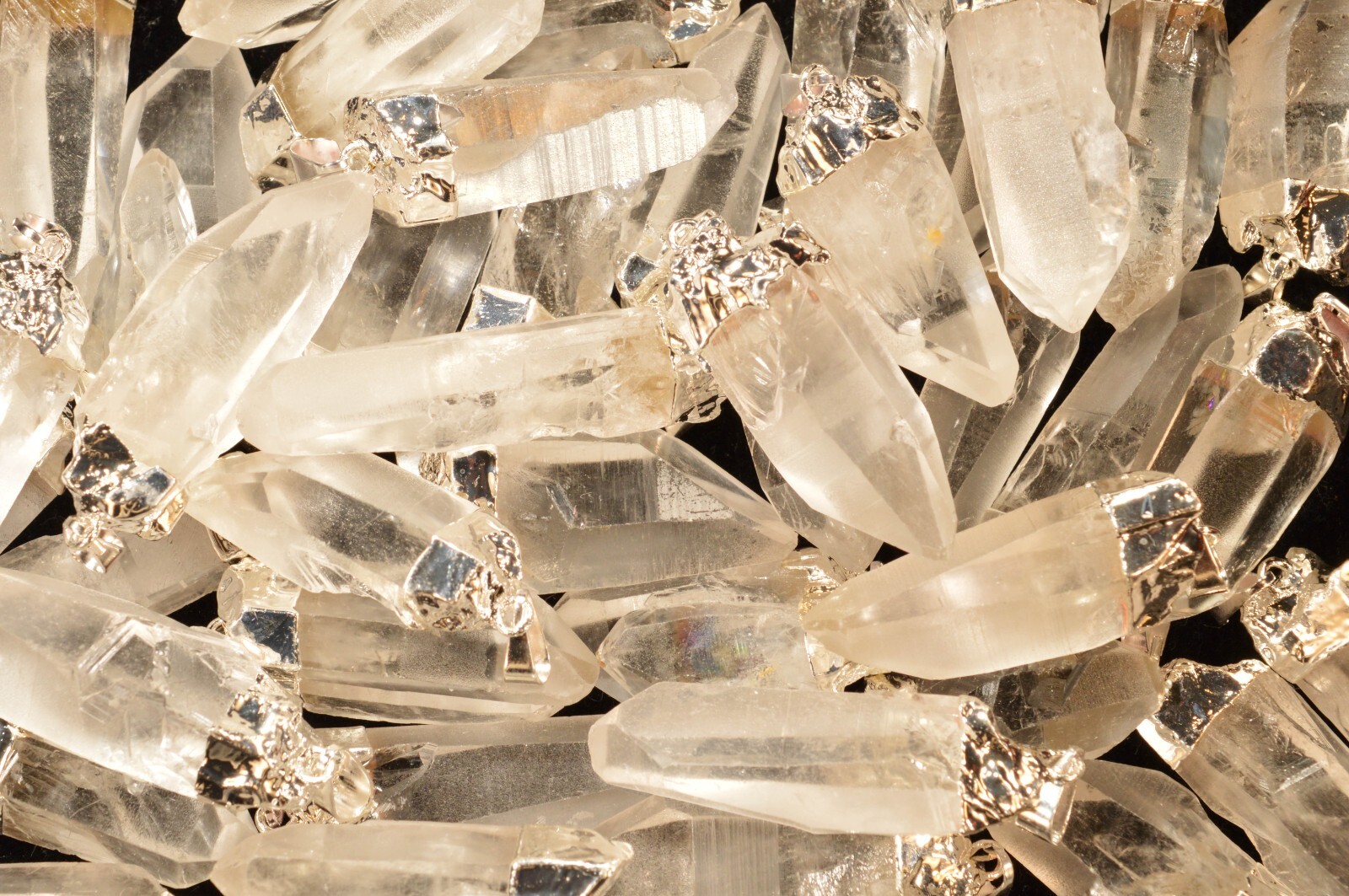 QUARTZ CRYSTAL Necklace Pendant 1 1/4″ For Jewelry Rock Mineral Chakra Healing