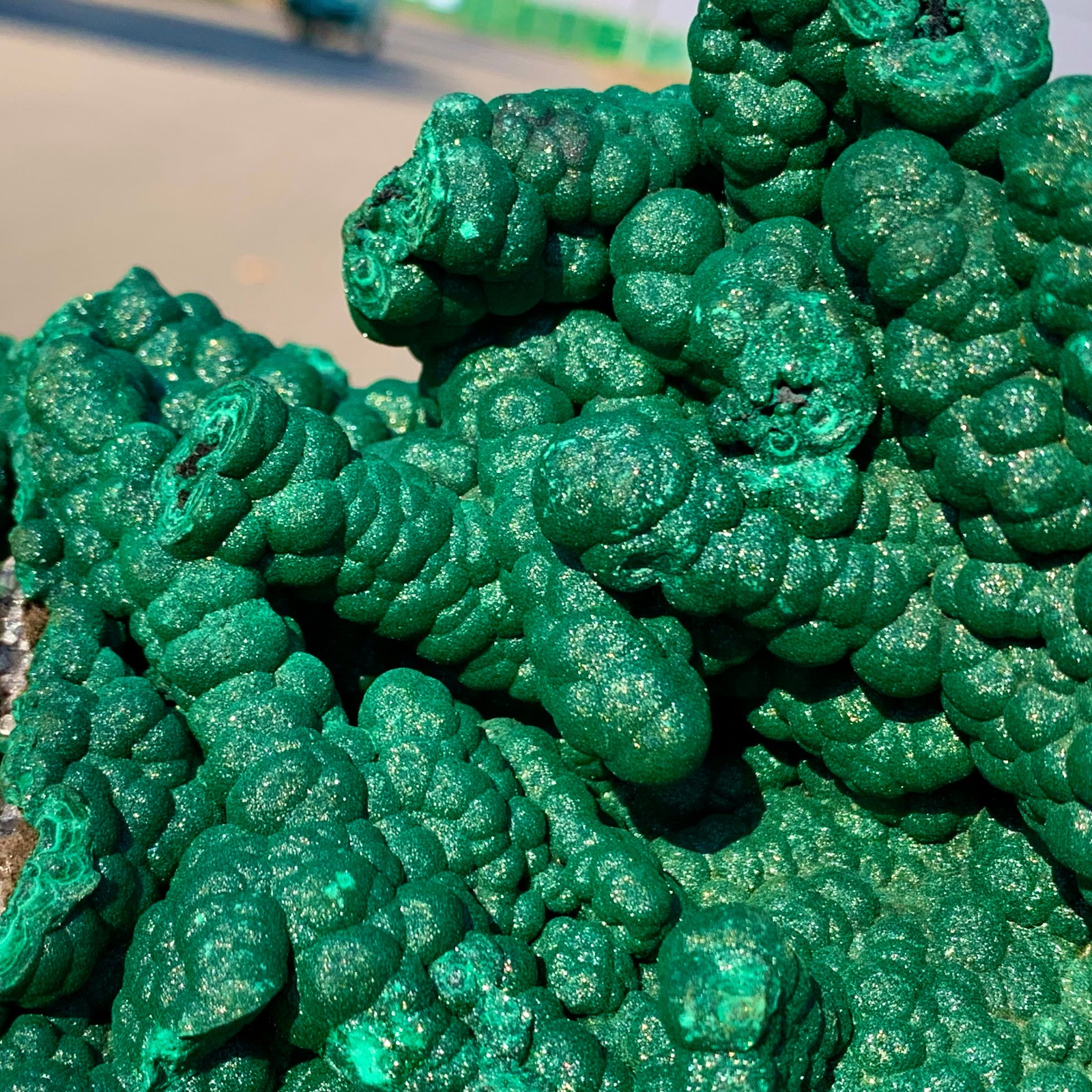 2.2LB Natural VELVET Azurite/Malachite cat’s eye specimen crystal mineral-Congo