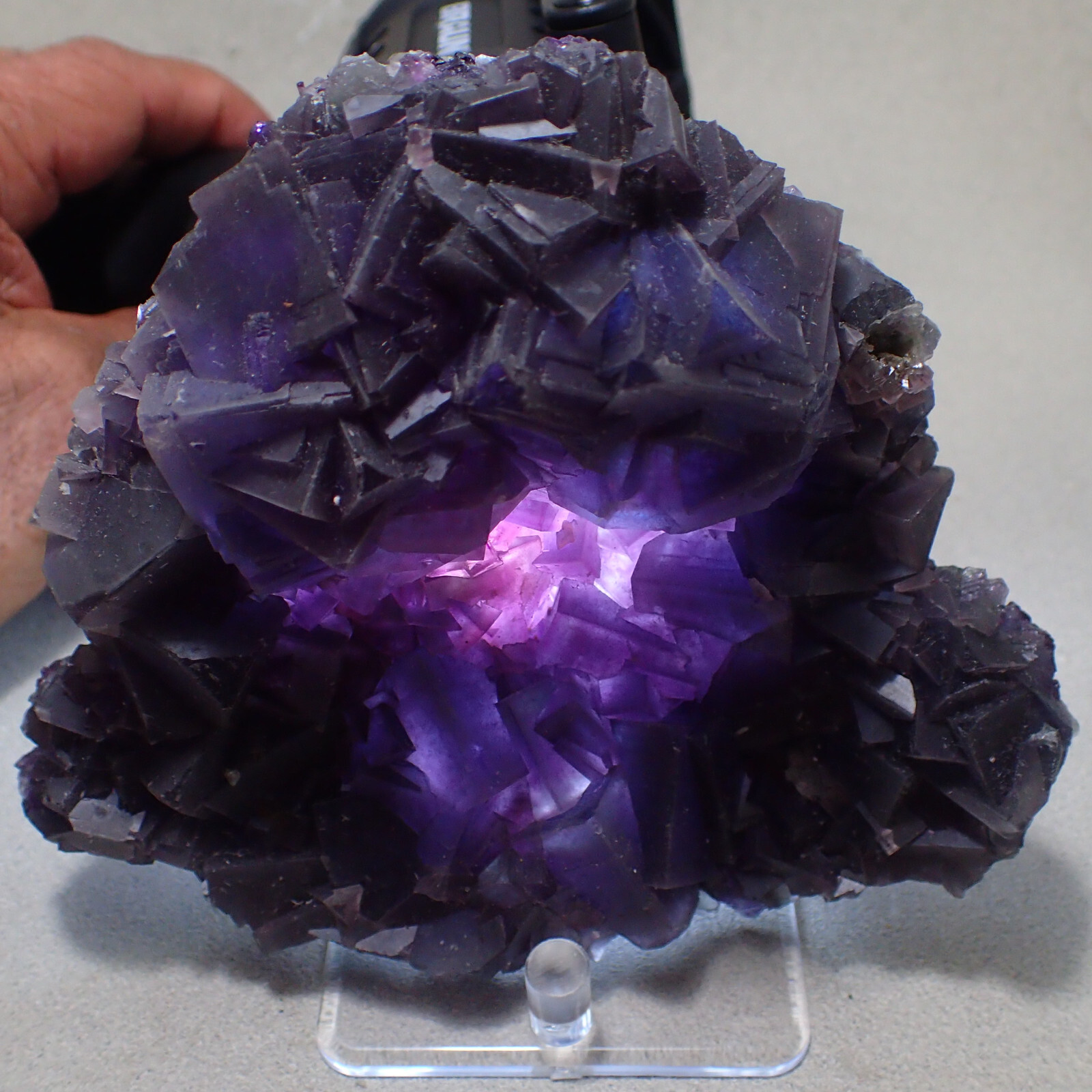 Fluorite, 3rd Cavern, Summit Cleft, Weisbeck Mountain, Austria
