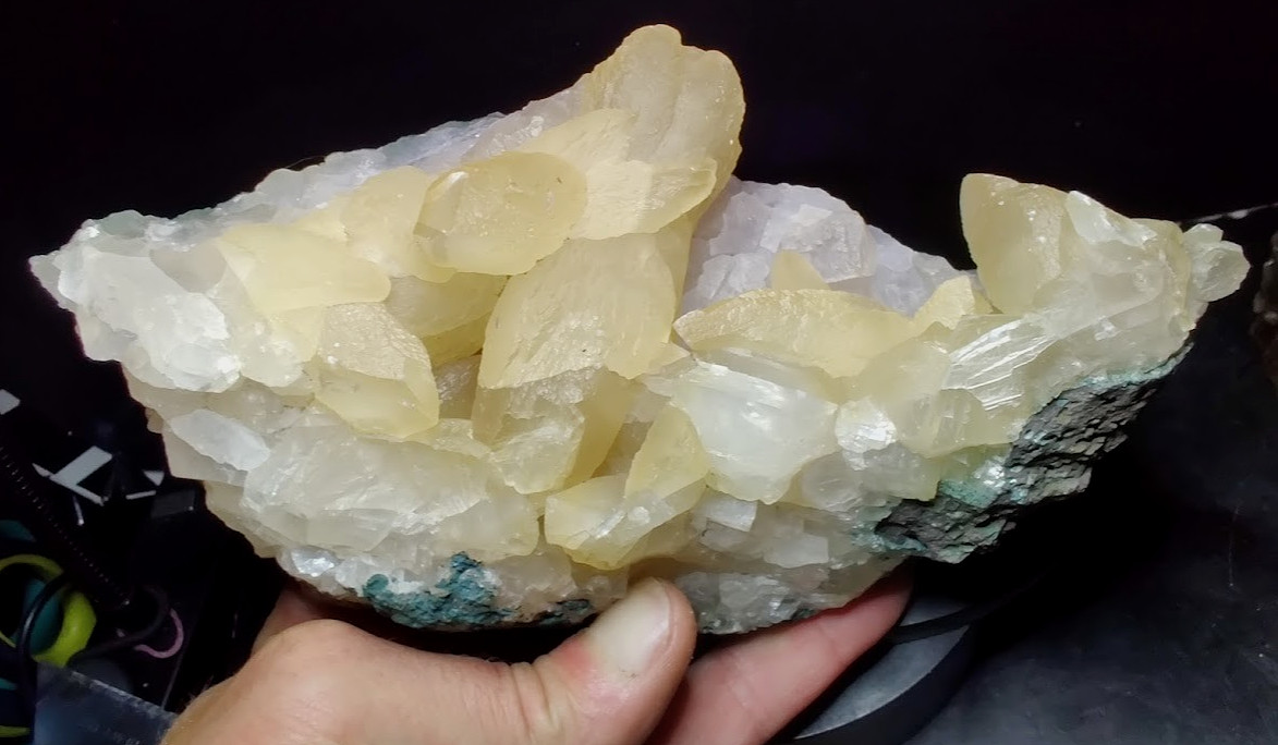 XXL Pink & White UV-Reacting Calcite Specimen: 2lb Museum Grade, See VIDEO