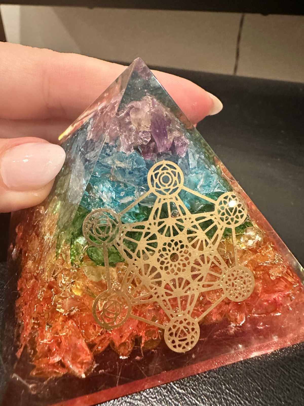 Beautiful Crystal Pyramid – Decorative & Meditation Piece