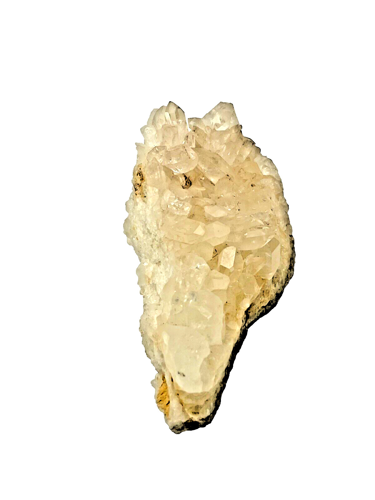 Natural Quartz Clear Cluster Crystal Geode, 3.5″ x 1 5/8″ x 1.5″, 114G