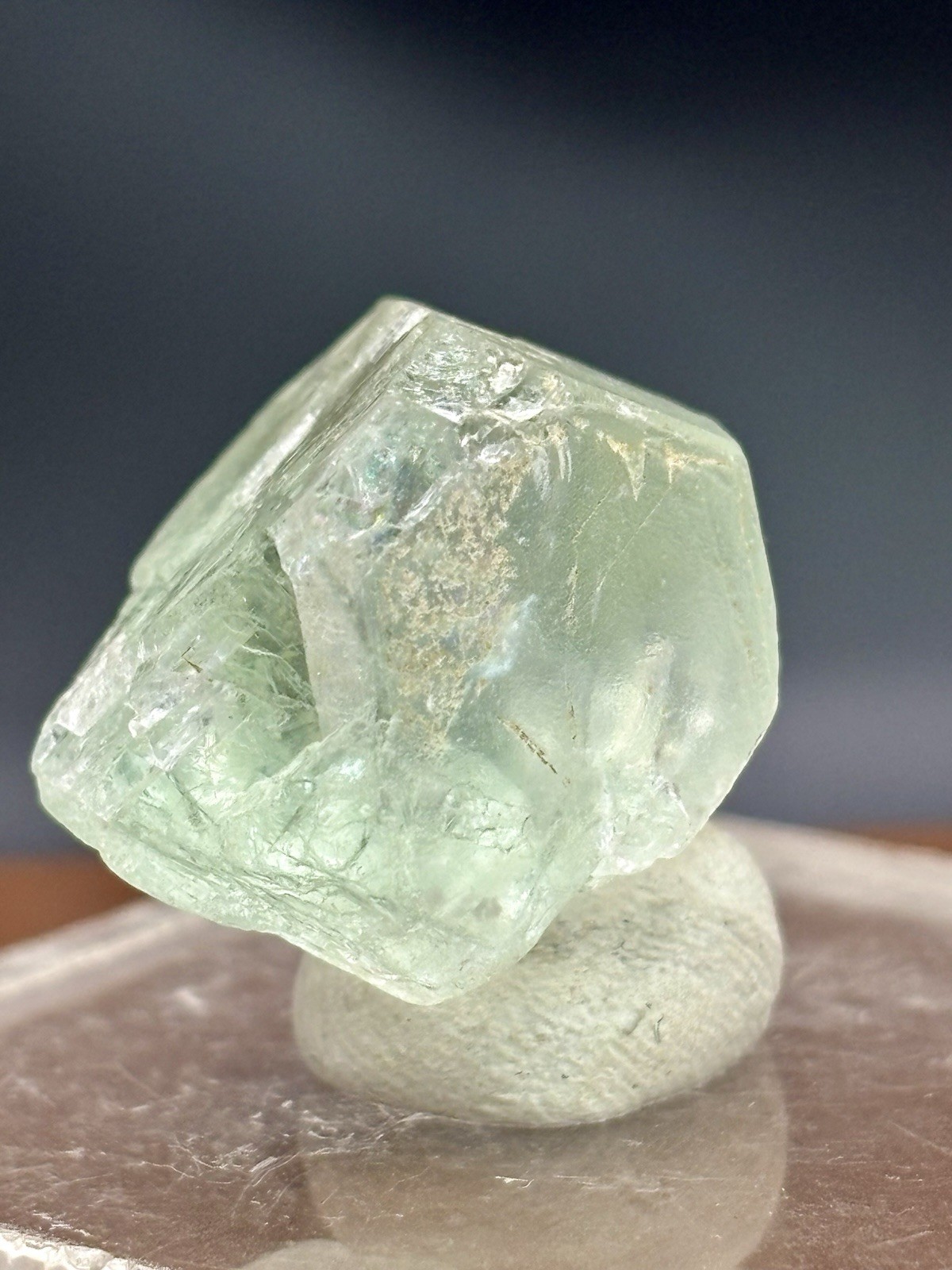 Green Fluorite Shigar Rough Crystal Mineral Specimen Display Piece 20g