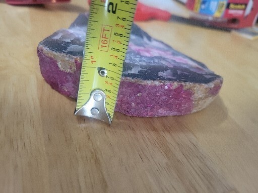 Cut Polished Dyed Pink Agate Geode