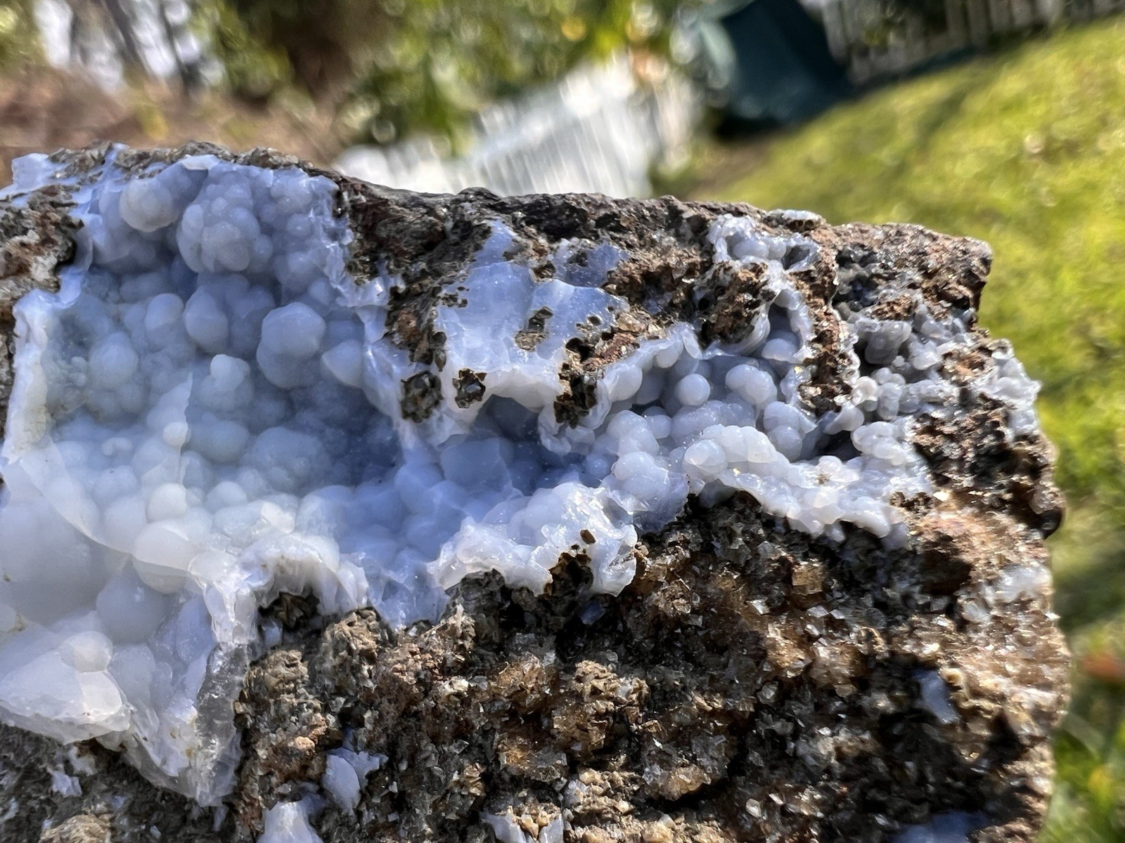 Botryoidal Blue Chalcedony Vug – Gleichenberg, Austria – 165 Grams