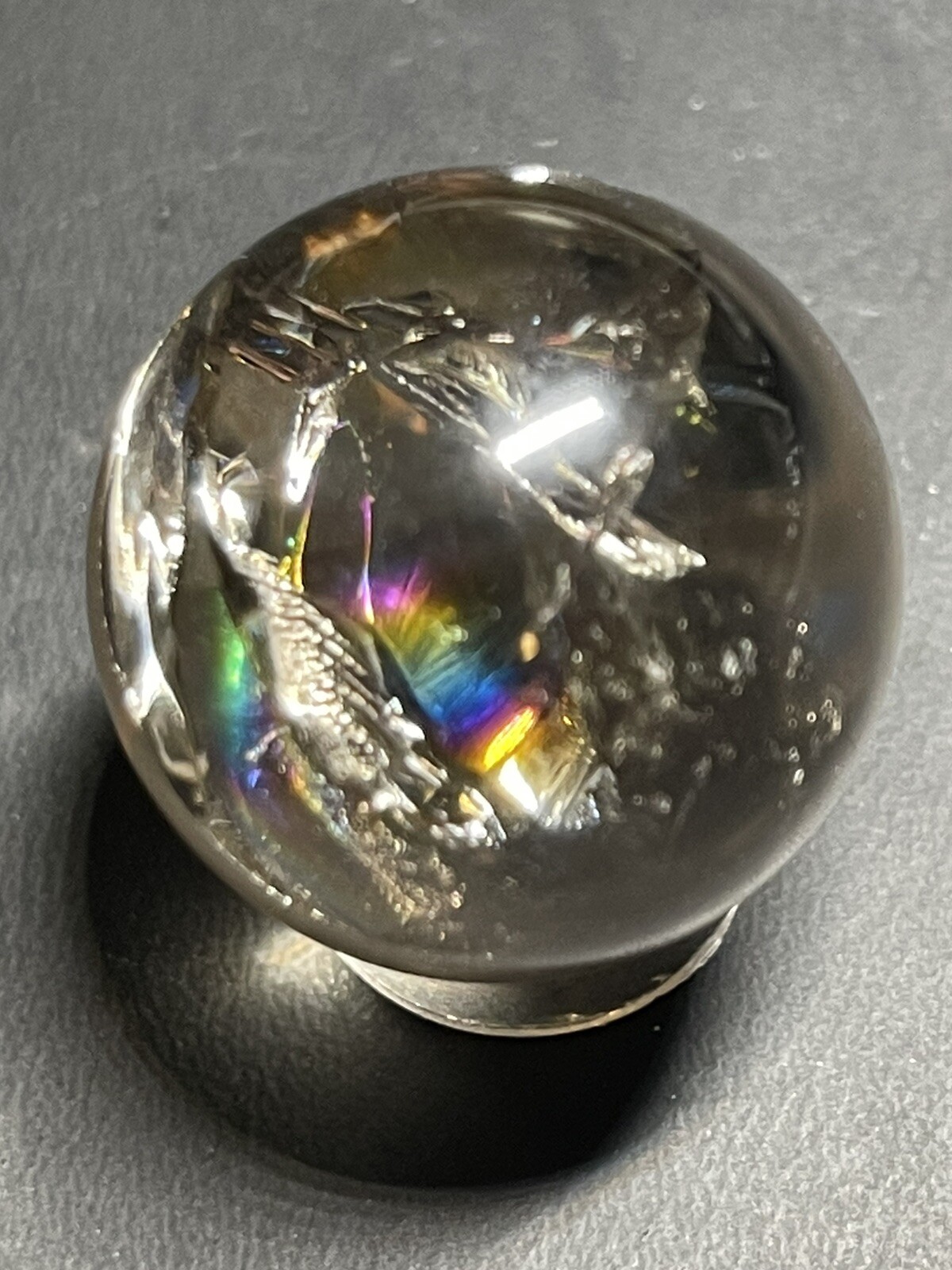 Smoky Quartz Mini Sphere Orb Ball Marble 25.4mm, 22g