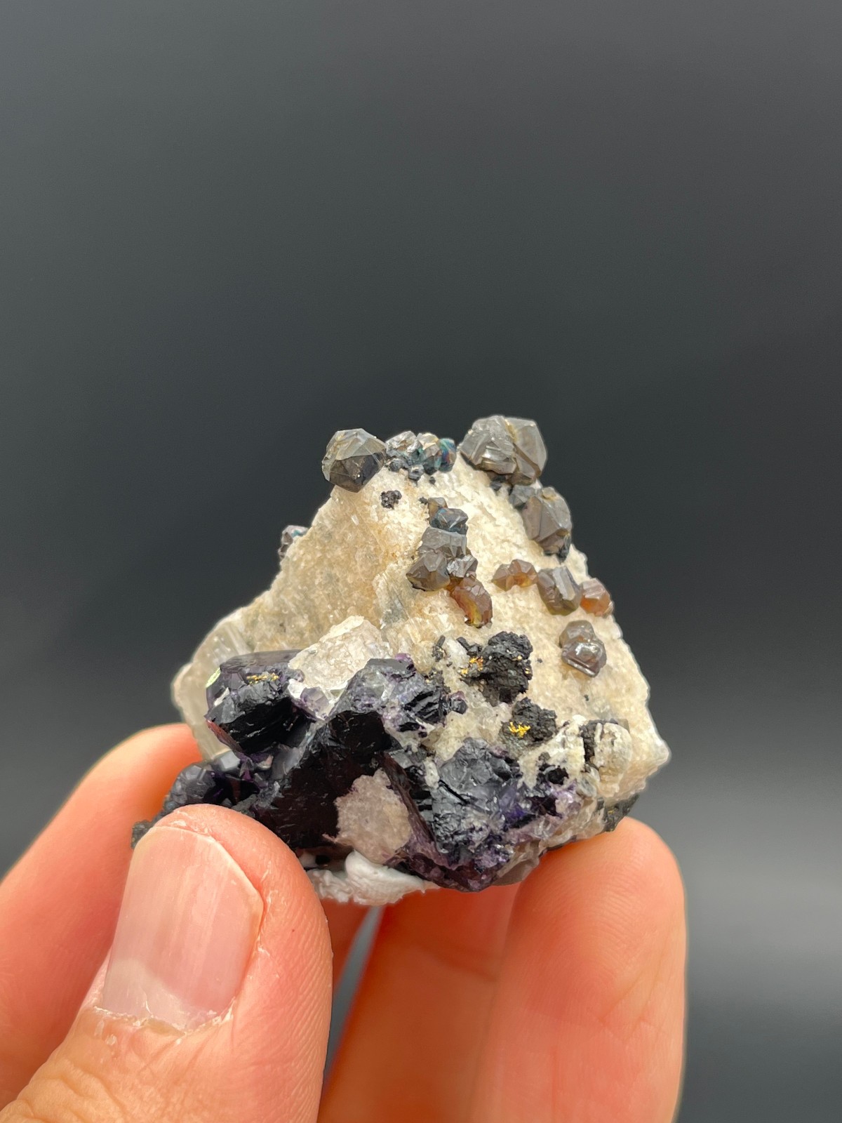 33g Fluorite With Marmatite From Huanggangliang No.2 Area Inner Mongolia China