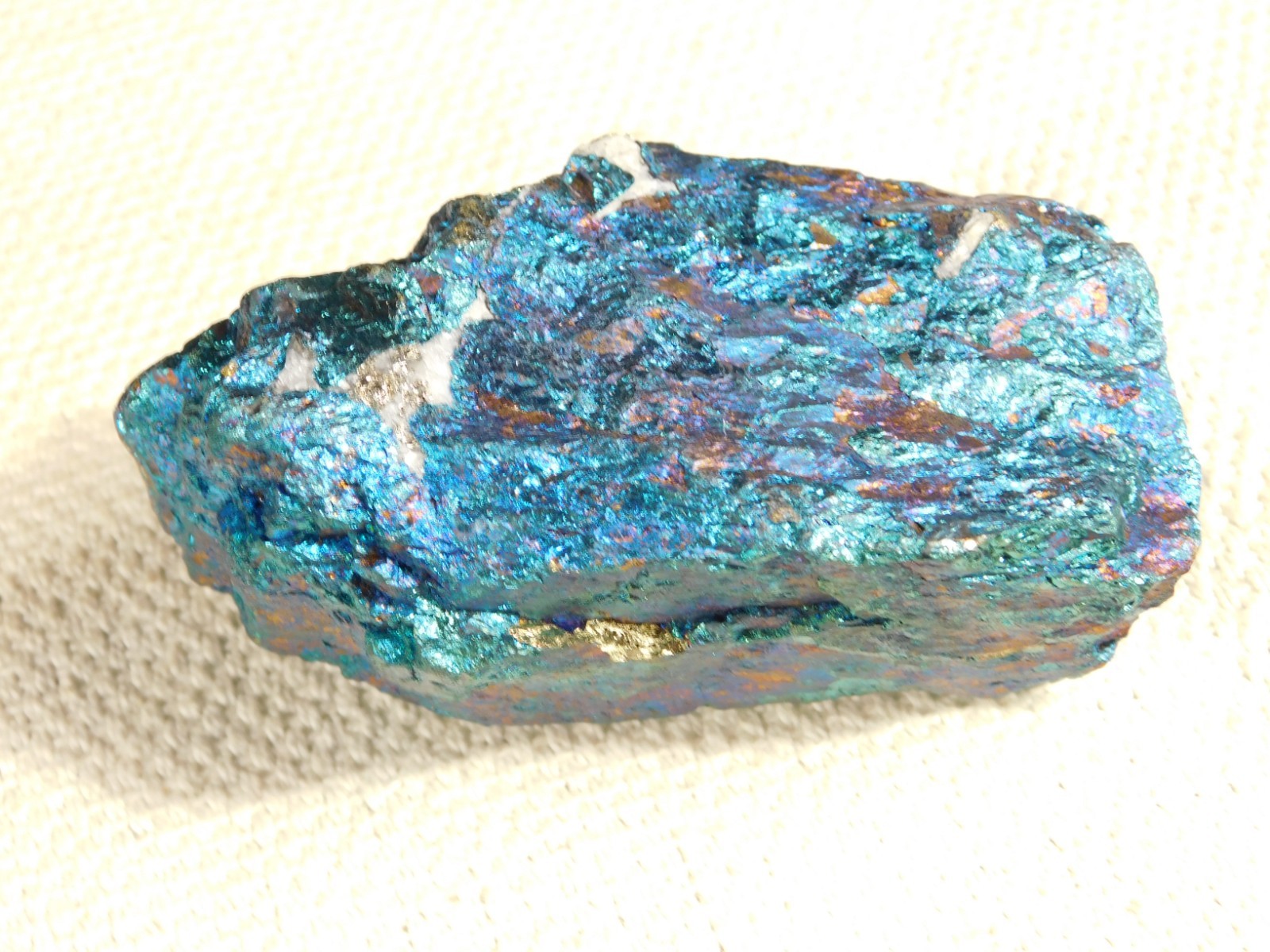 BIG! Bright IRIDESCENT Peacock Copper Chalcopyrite or Peacock Ore Mexico 578gr