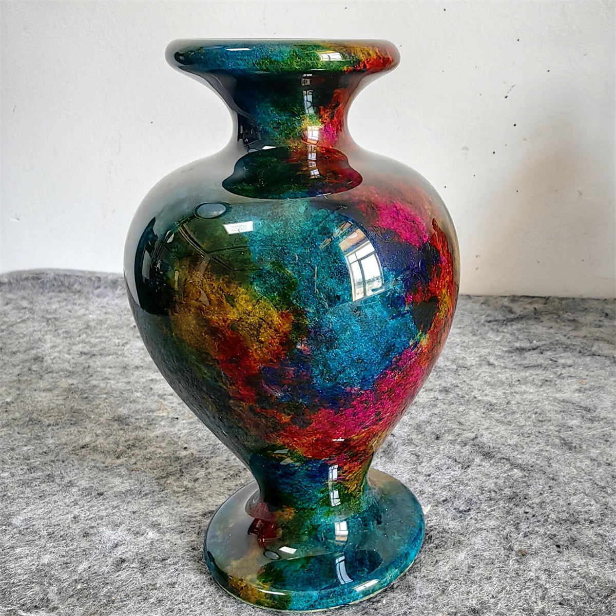 1.77LB Natural “Seven Colors Jade” vase specimen -Taiwan China L218