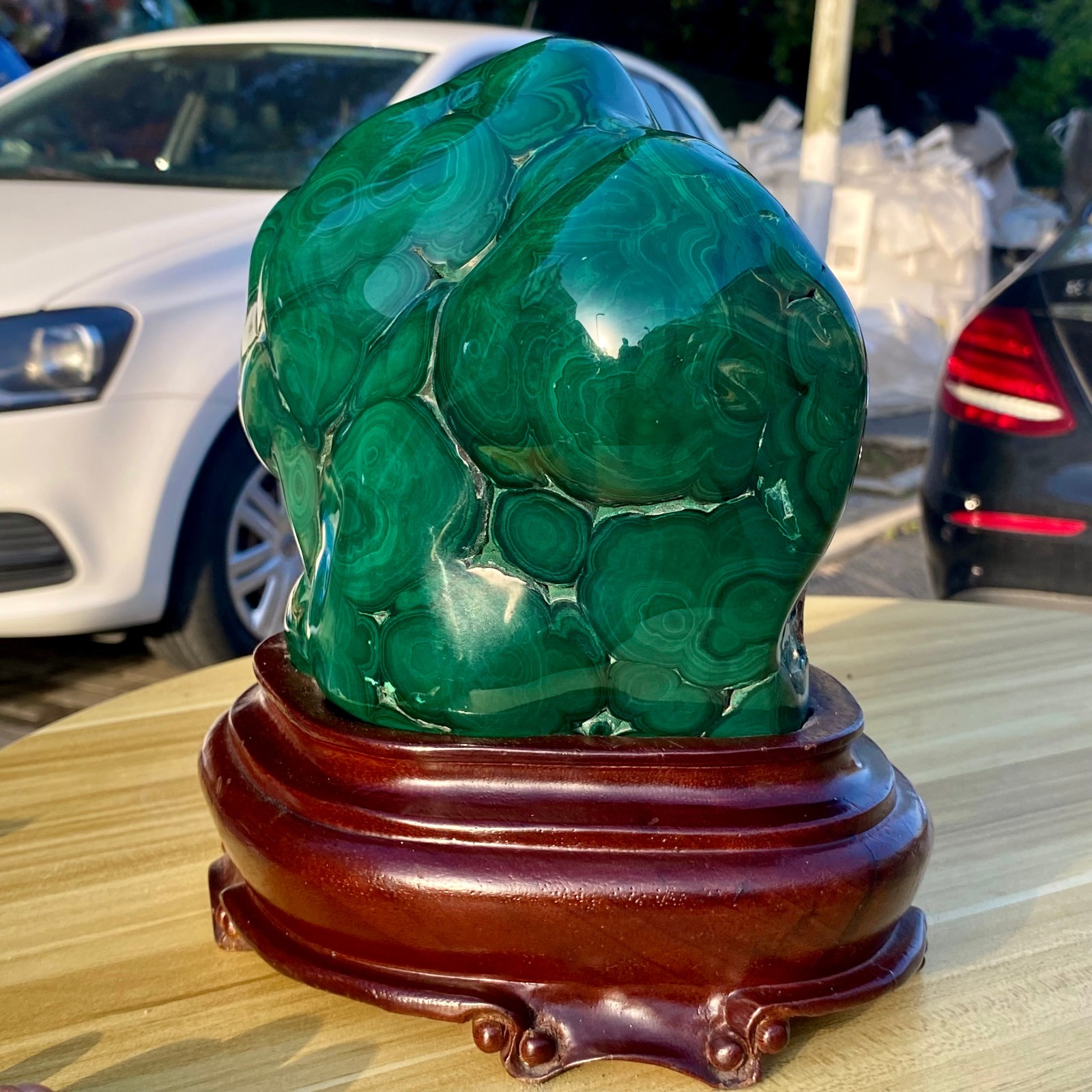 18.93LB Natural Polished Malachite Mineral freeform specimen Reiki Stone