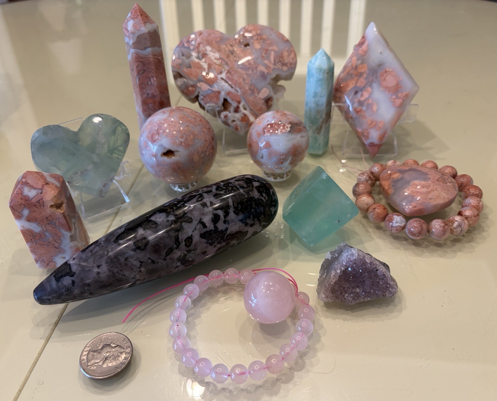 Mixed Lot Of Crystals Minerals