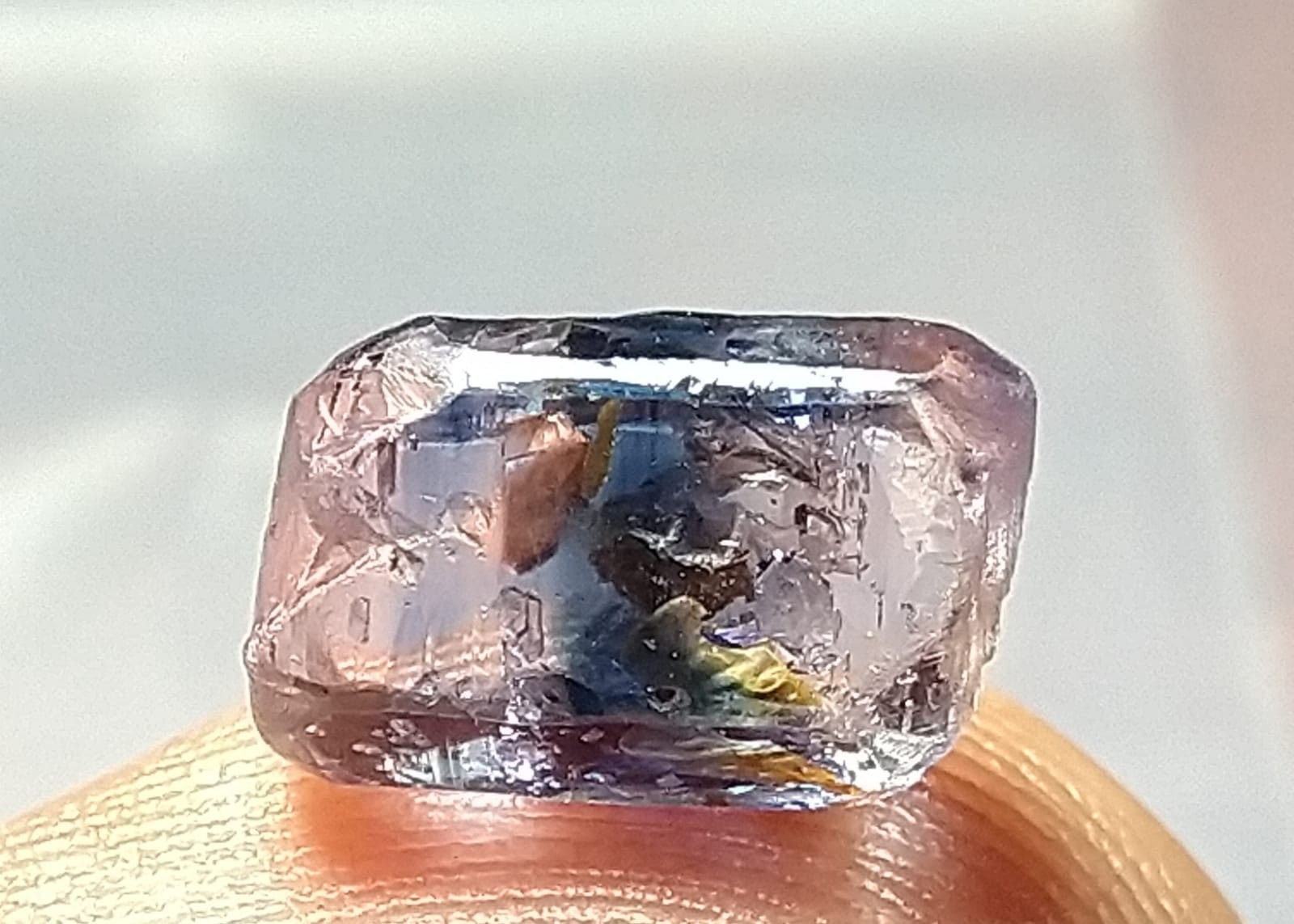 Natural Bi-Colour 3.50ct Rare Transparent Sapphire Crystal -Sri-Lanka.