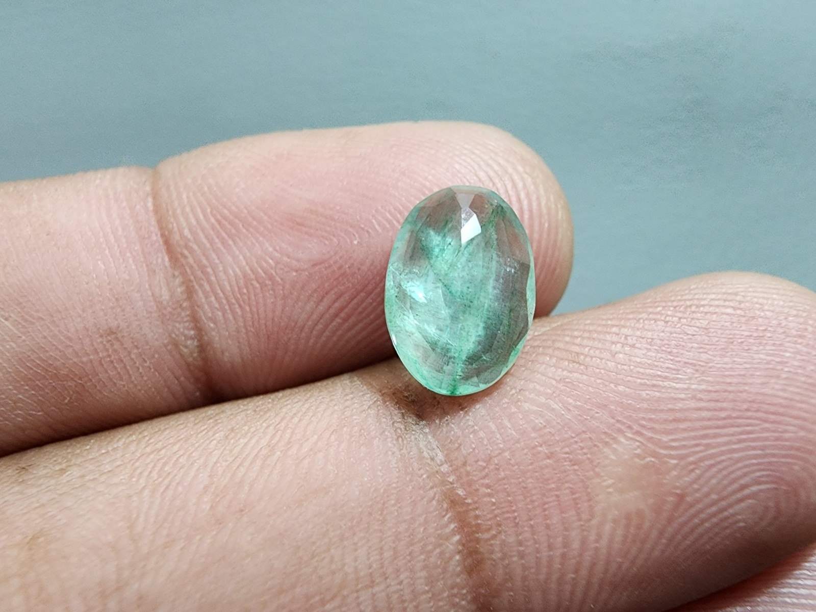 Beautiful Zambian Emerald Oval Shape 3.10 Crt Rare Green Faceted Loose Gemstone
