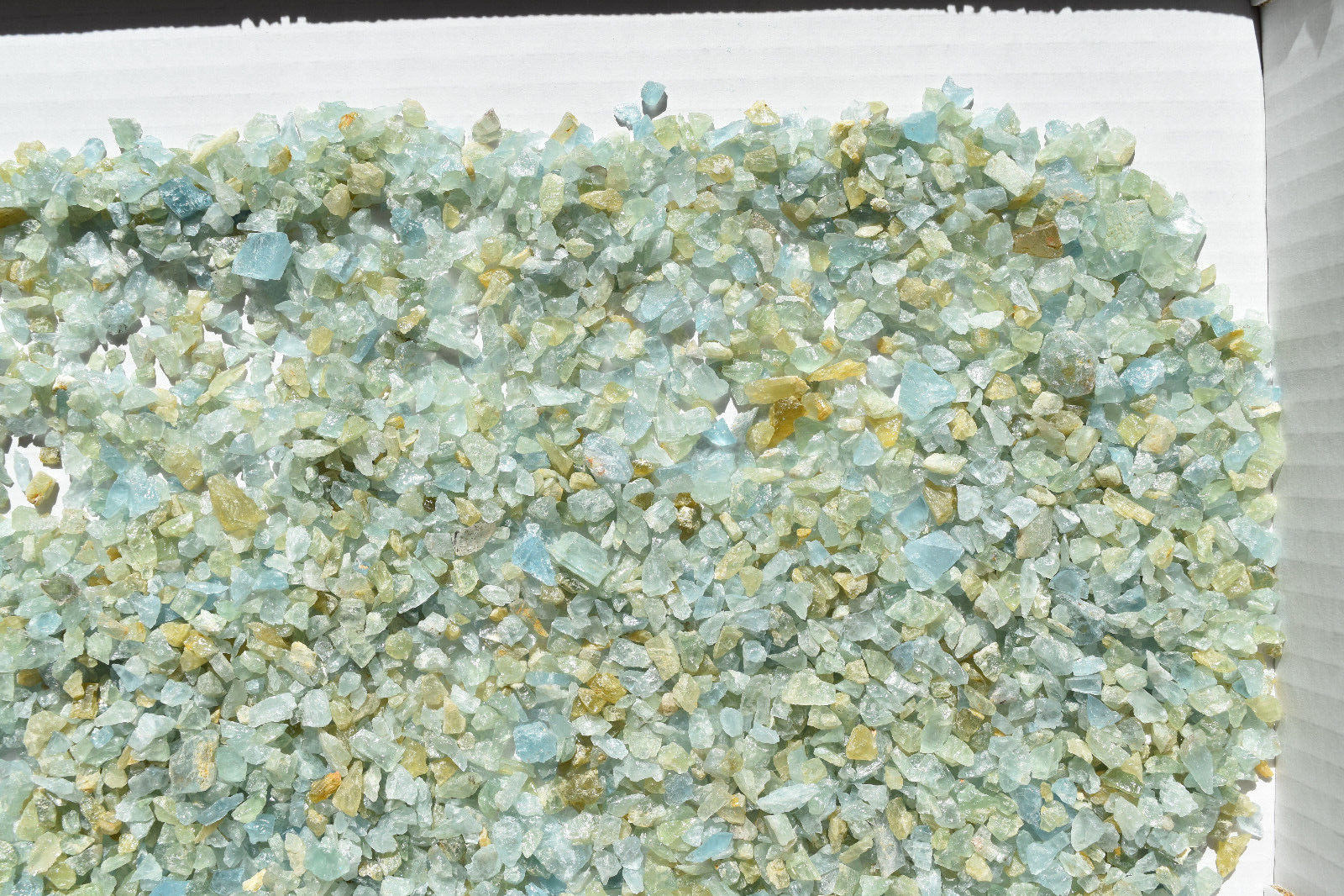 WHOLESALE Aquamarine / Beryl Chips Art Grids Orgonite Africa 700 grams # 5641