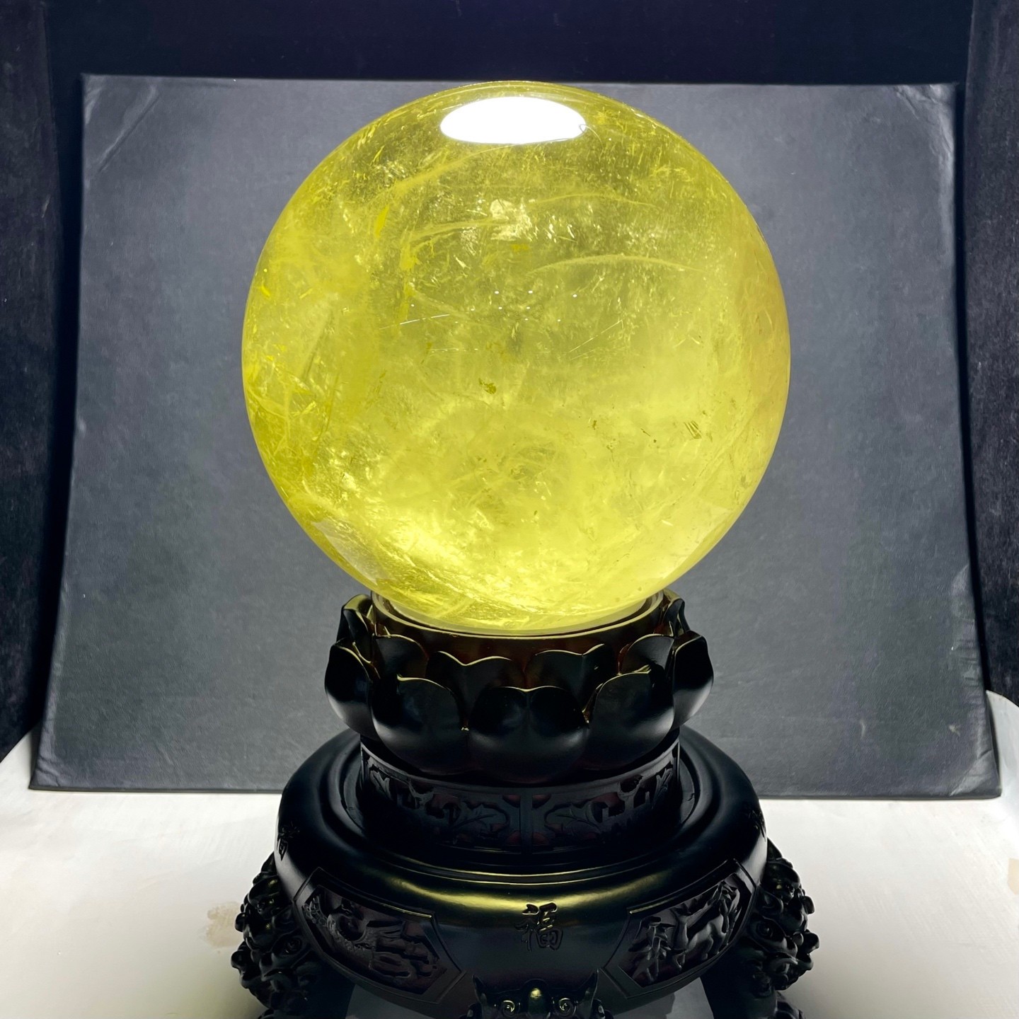 21LBTop Natural Citrine Sphere Quartz Crystals Reiki Ball Gems Decorate Gift