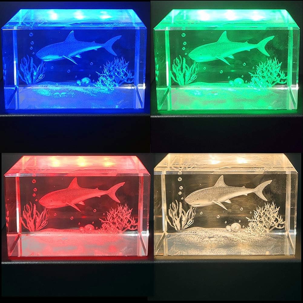 LED Light Base Rectangle Stand, Color Changing Display for 3D Crystal Art