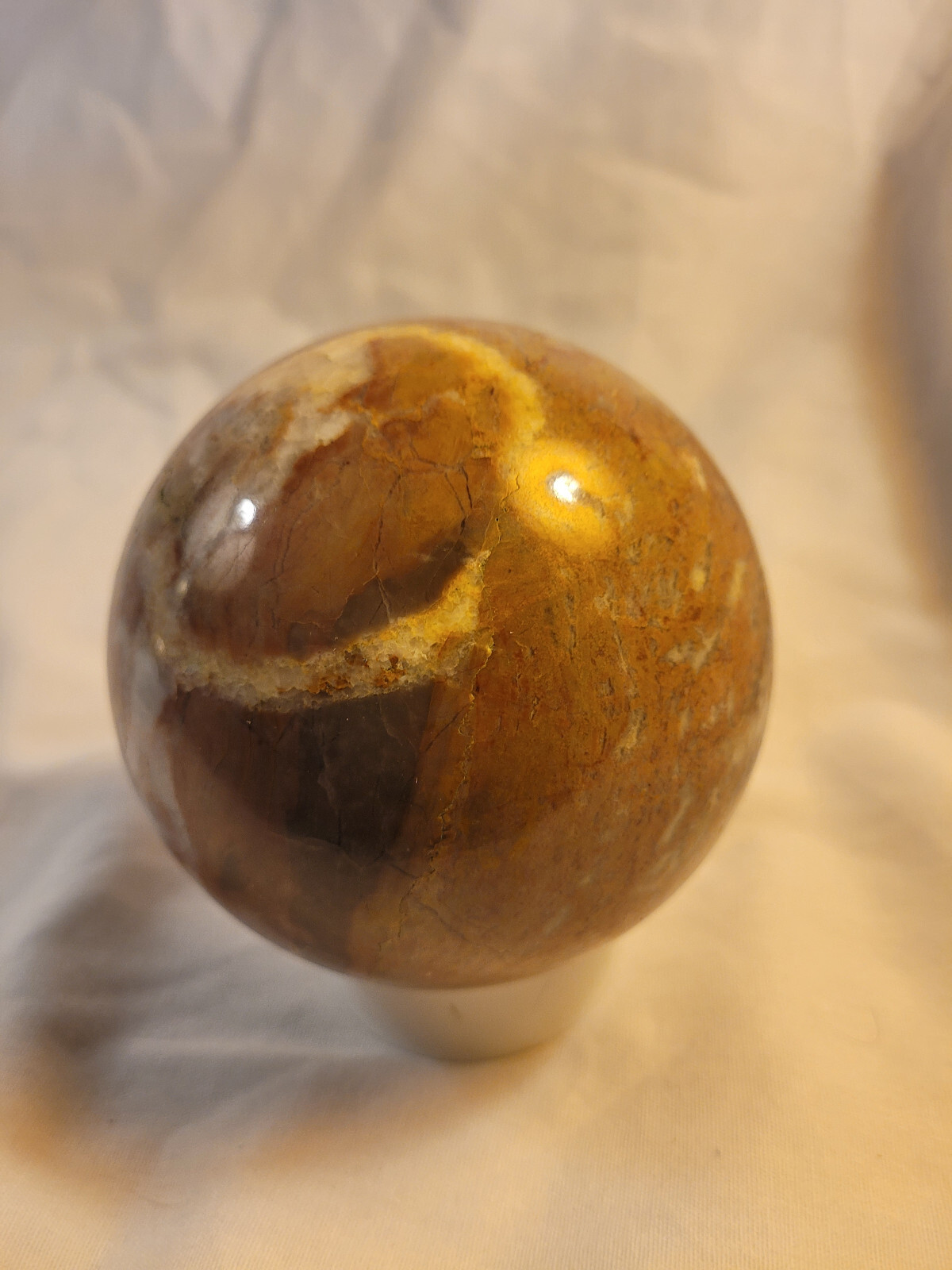 Polished marble ball sphere orb 4″