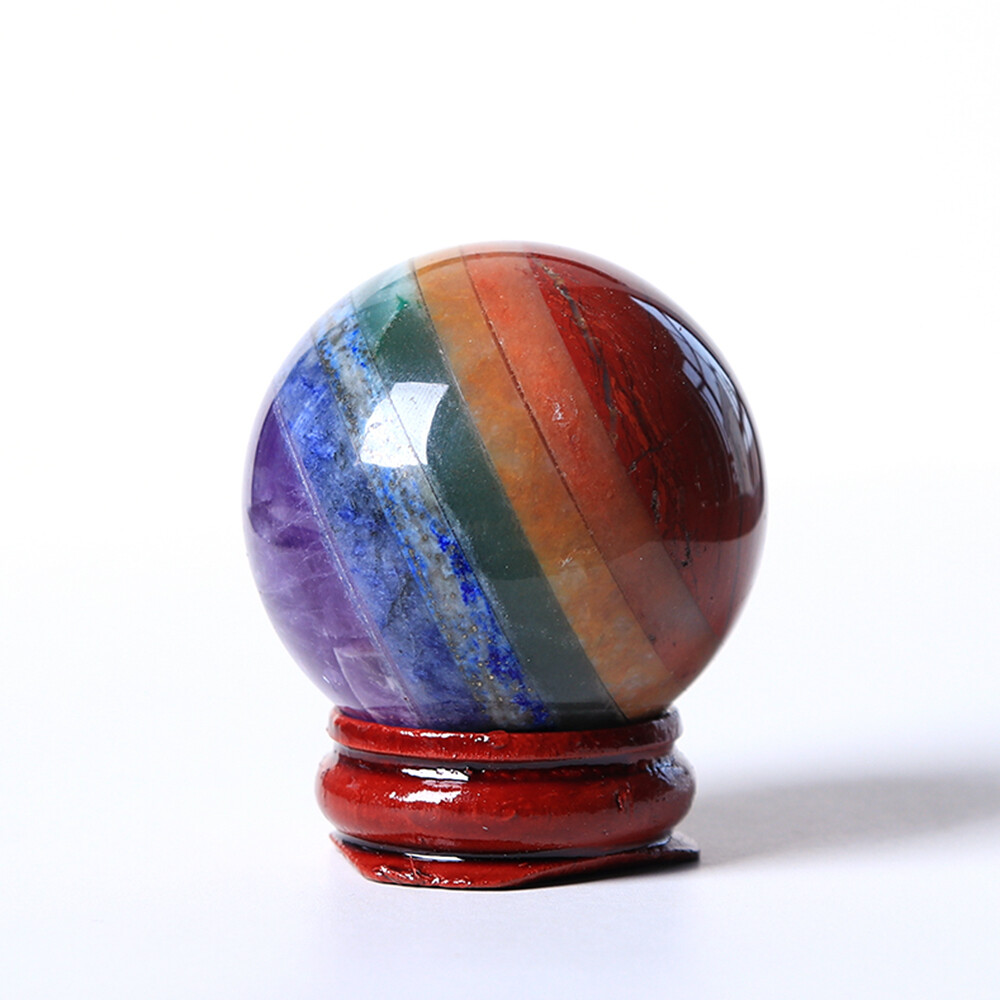 7 Chakra Bonded Sphere Reiki Crystal Healing Chakra Meditation Stone Healing