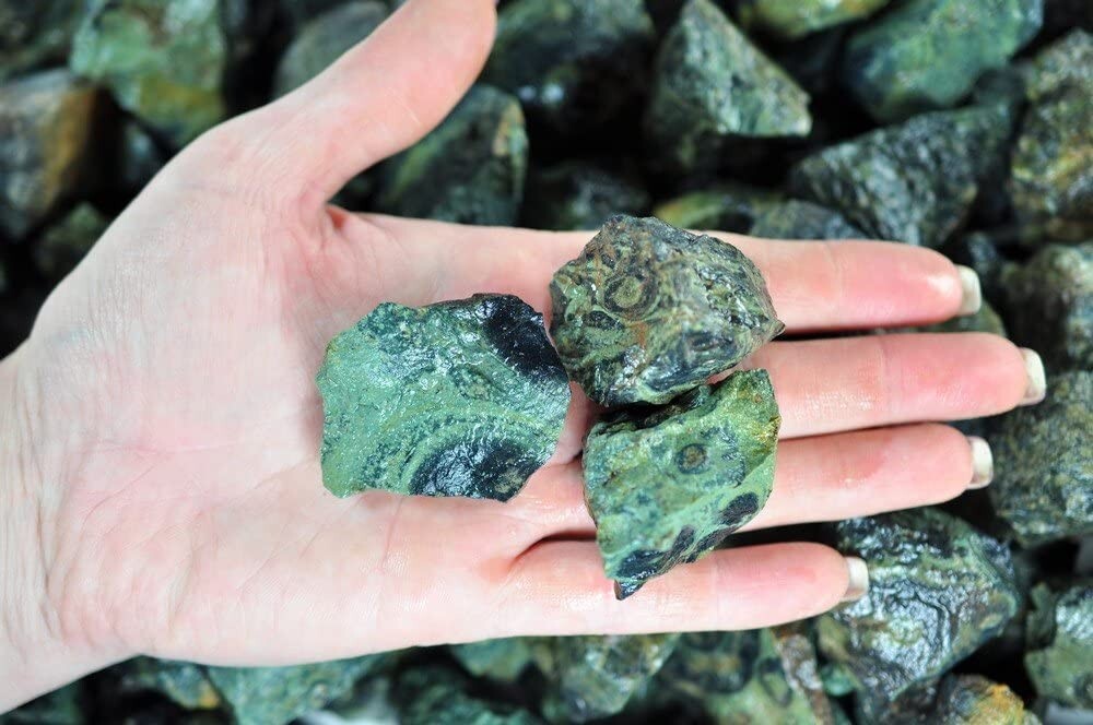 1/2 lb Crocodile Jasper Rough Stones – Natural Crystal Rock Specimens Tumbling
