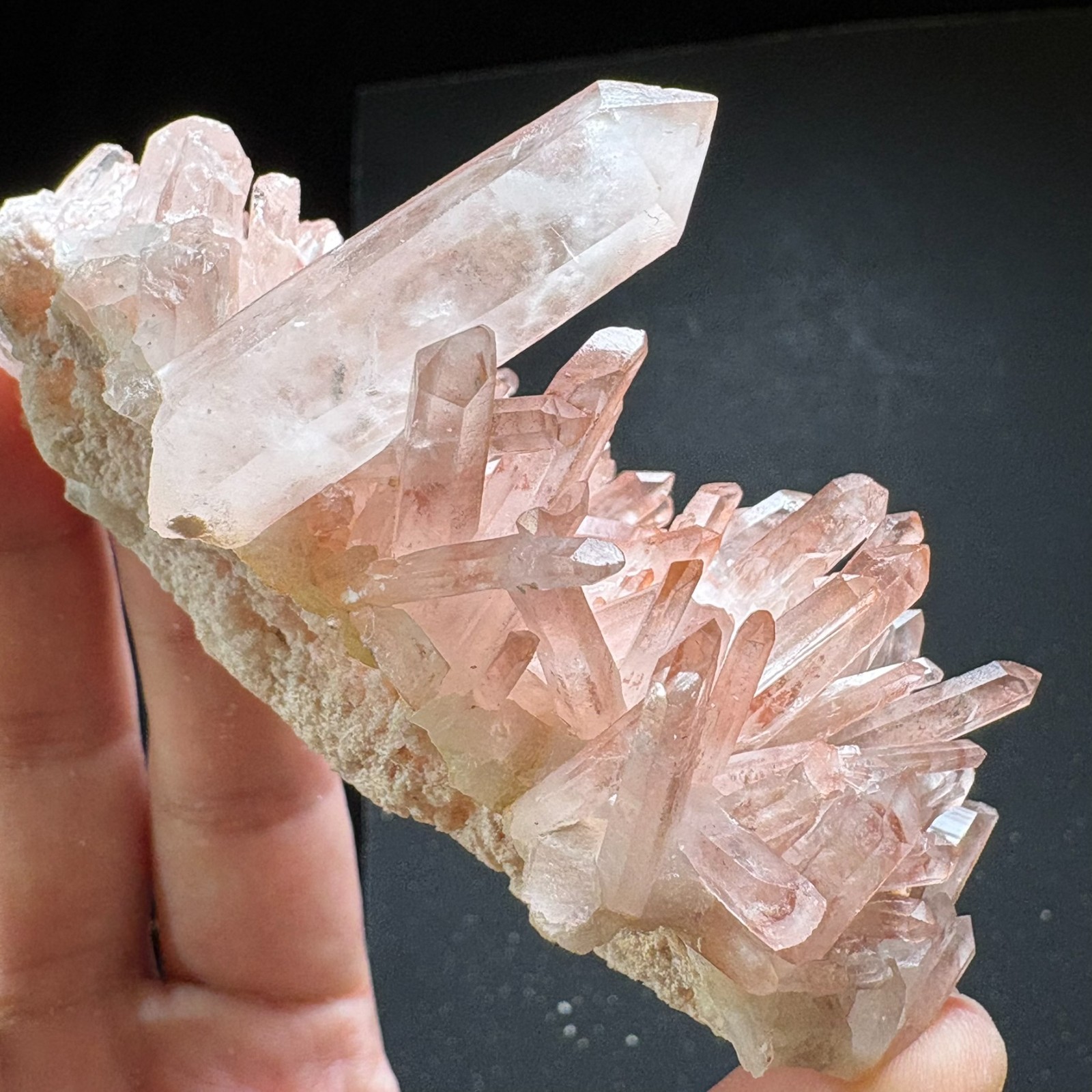Natural Quartz Pyramid Inclusion Cluster Rare Specimen Raw Mineral Crystal Heal