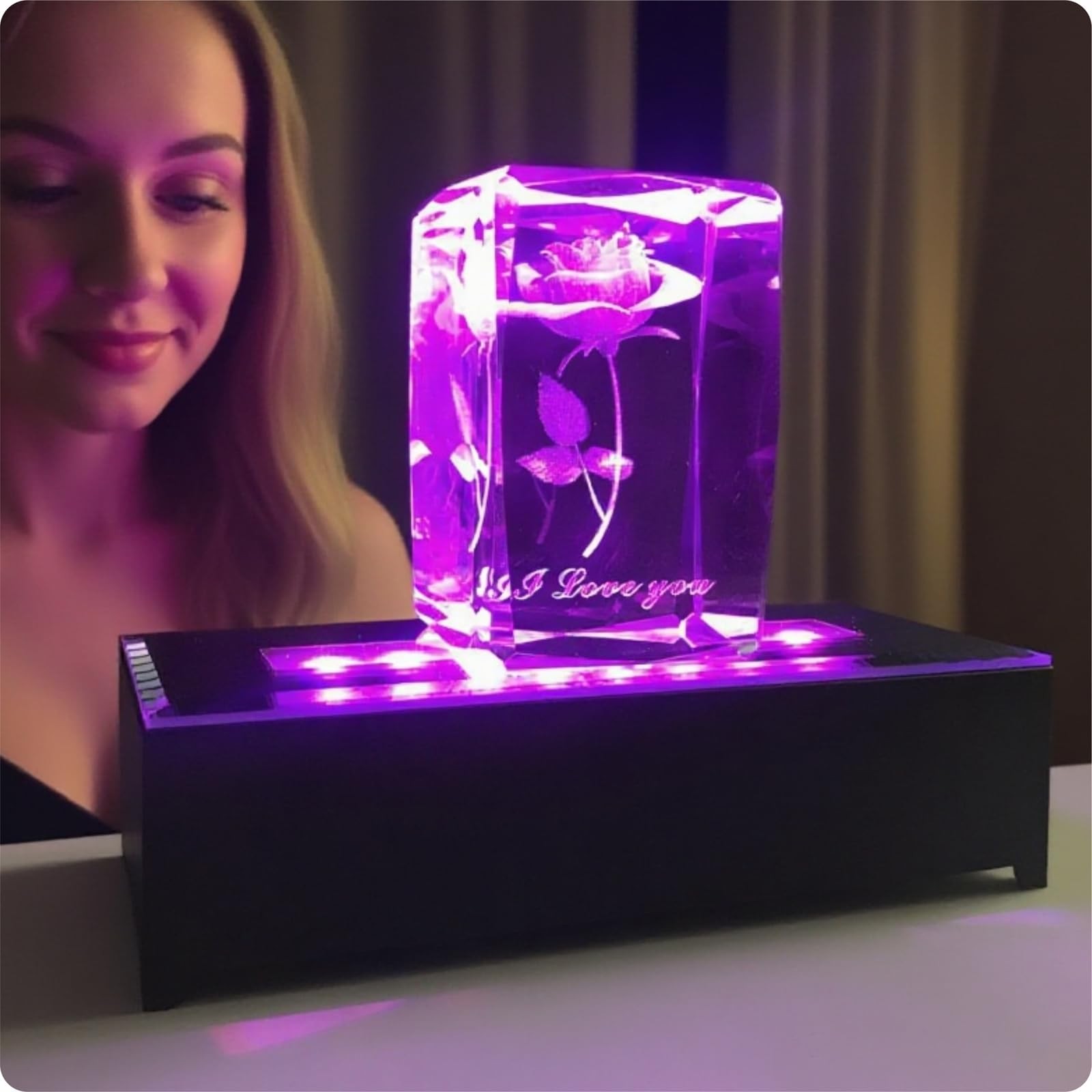 Rectangular Light Display Base for Crystals Glass Art Light Display Stand 3D …
