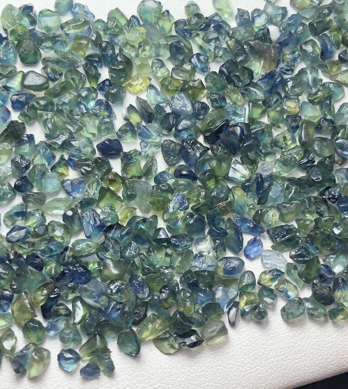 37 Gram/facet Rough Teal Bicolour Sapphires Ready For Mm Size Cutting Good Deal