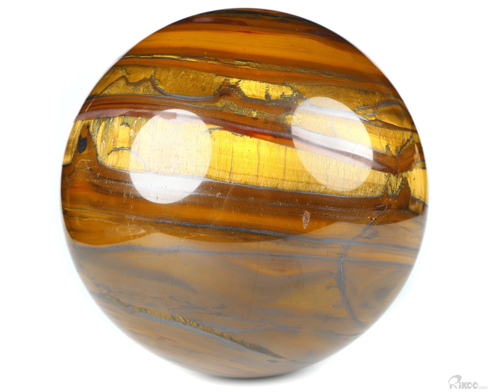 5.7″ Tiger Iron Eye Hand Carved Crystal Ball/Sphere, Crystal Healing