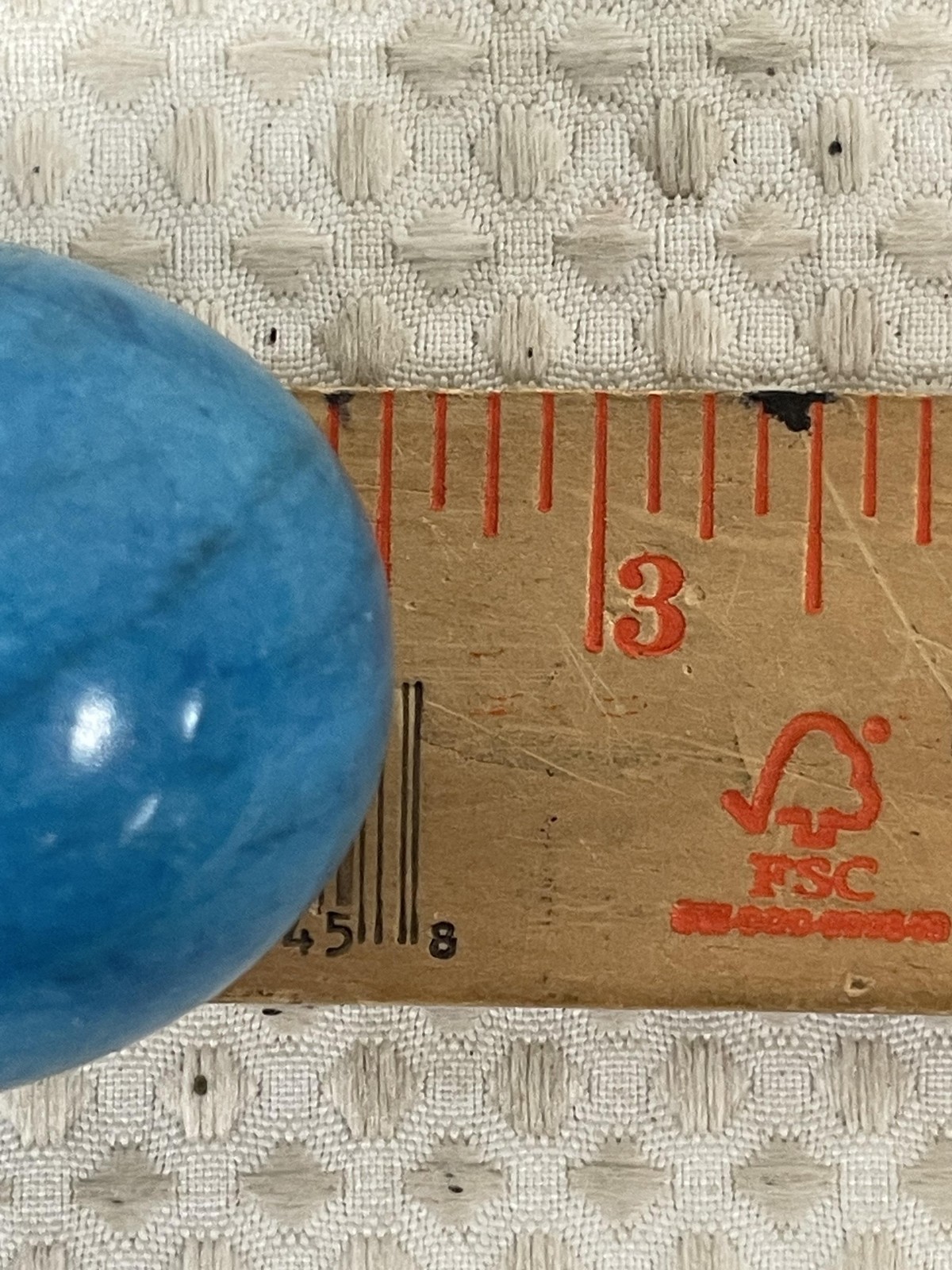 Vintage Blue Alabaster Marble Stone Egg 2.5” Polished Crystal Specimen NO STAND