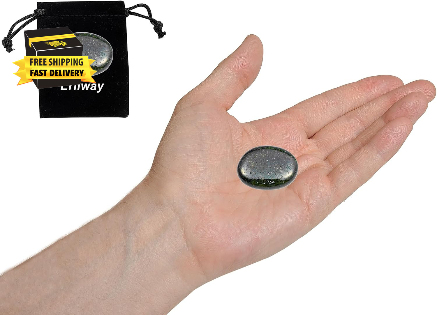 Green Sandstone Healing Crystal Stones, 1.25-2.0″ Large Reiki Healing Gemstones
