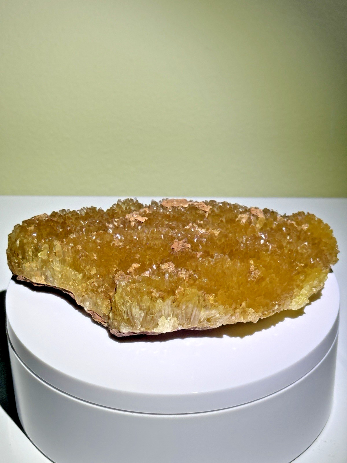 GOLDEN Fluorescent Orange Calcite Mineral Specimen – Morocco
