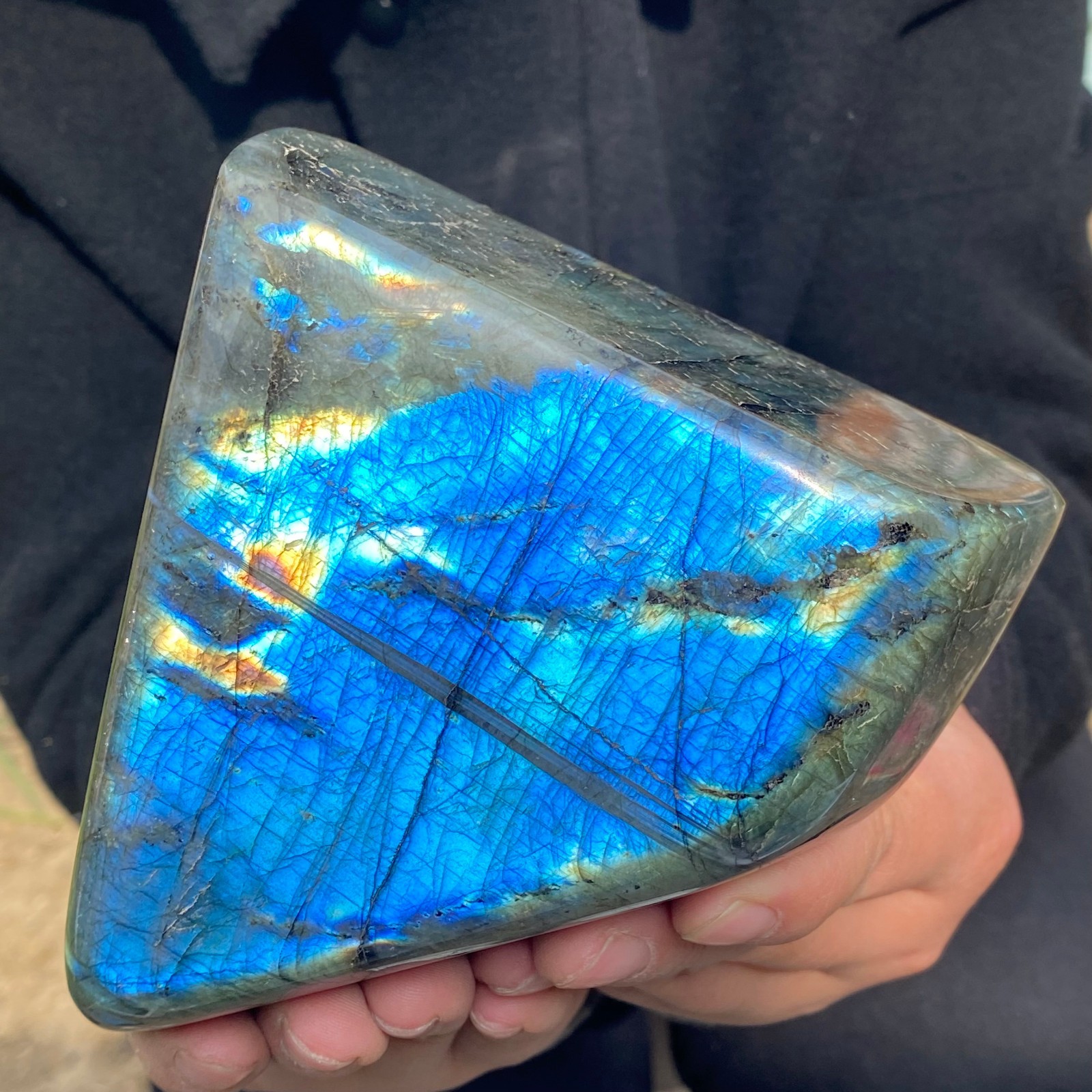 2.4LB Natural Gorgeous Labradorite QuartzCrystal Stone Specimen Healing