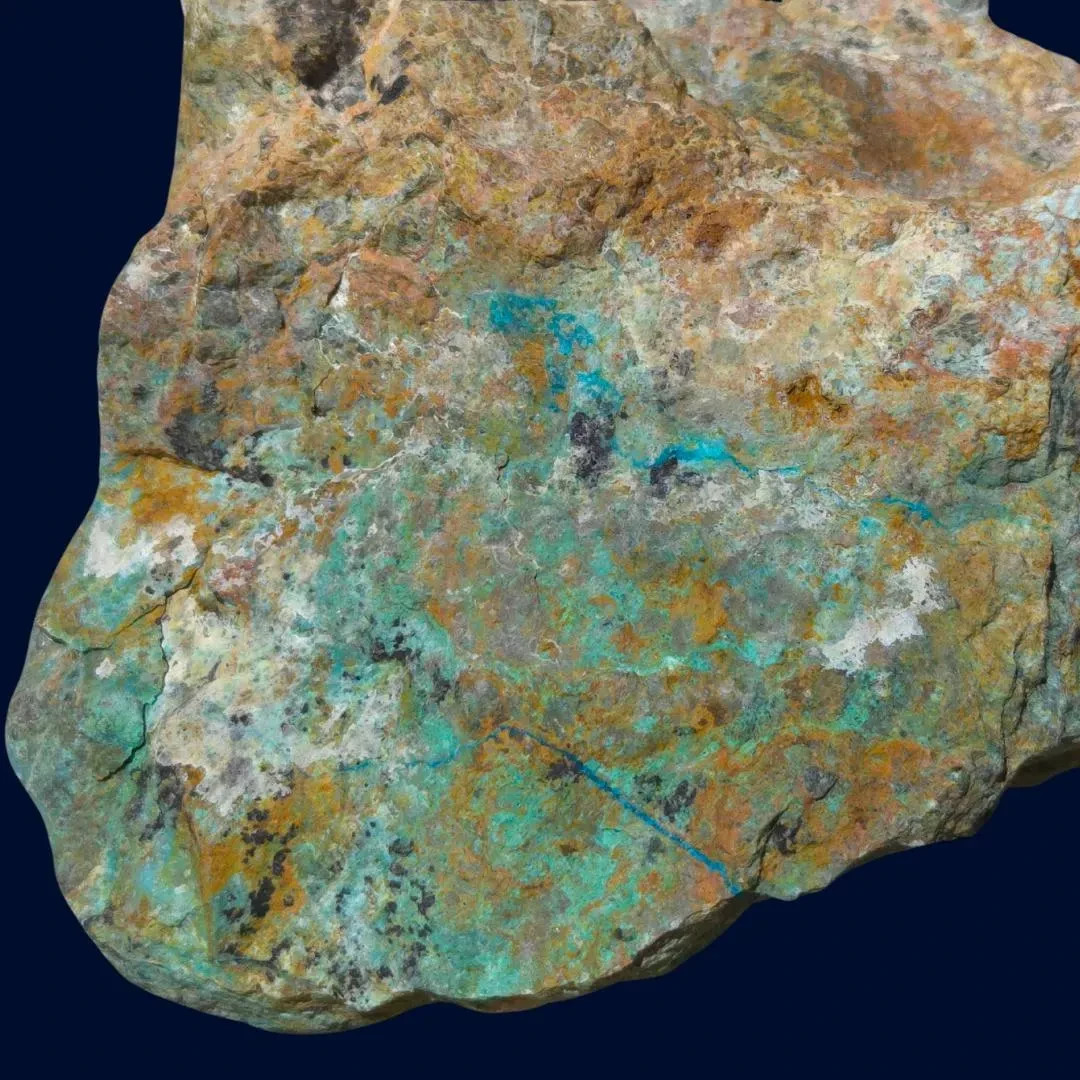 Blue Basin Mine Copper Ore 652g Chrysocolla Quartz Nevada Display Specimen