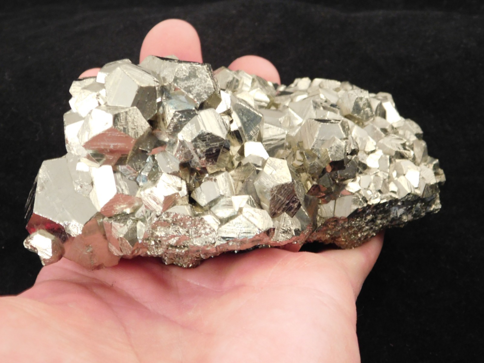 BIG! Dodecahedron PYRITE Crystal Cluster NICE! and 100% Natural Peru 850gr
