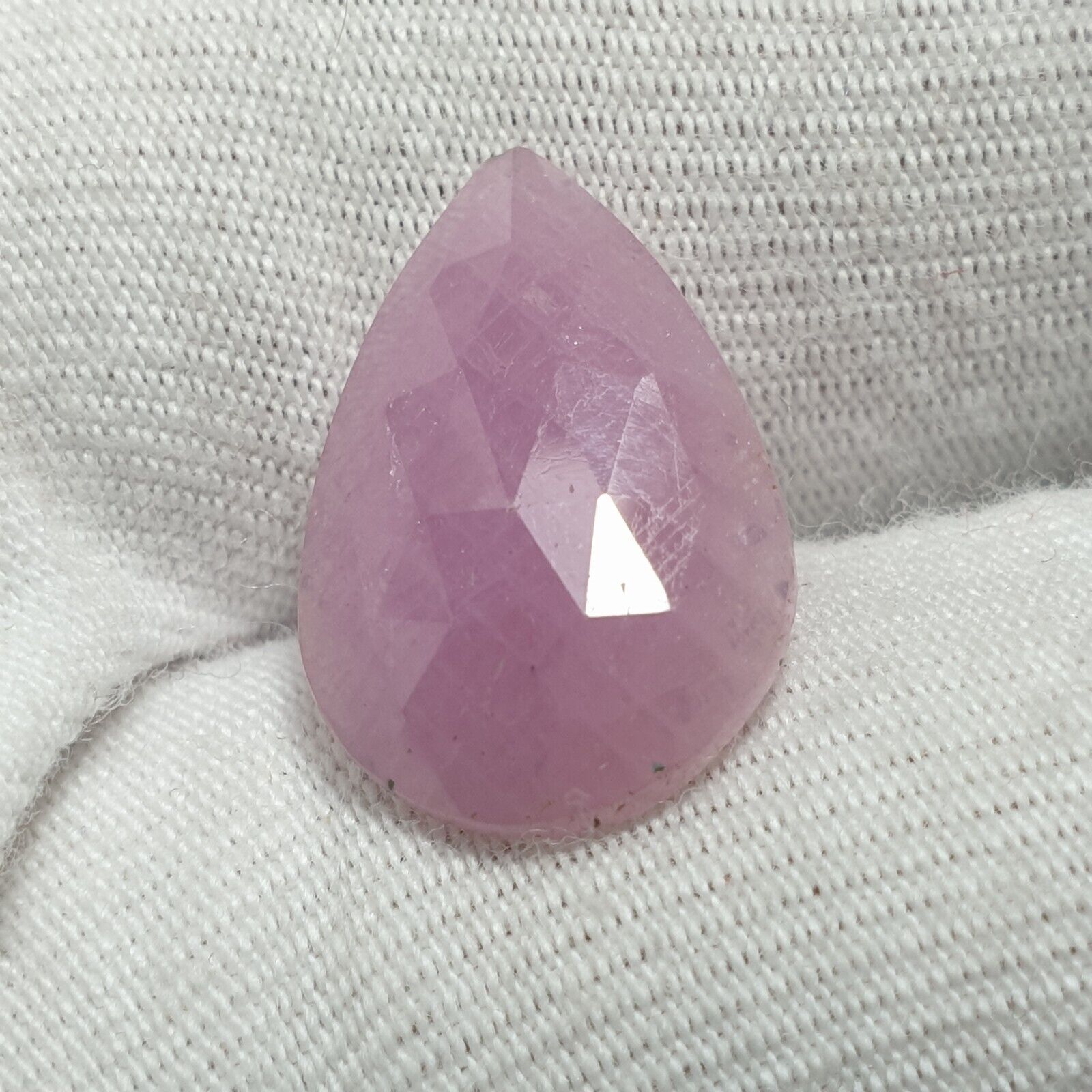 100% Natural Pink Sapphire 10.50×15.50 MM Pear Shape Slice Faceted Cut 4.50