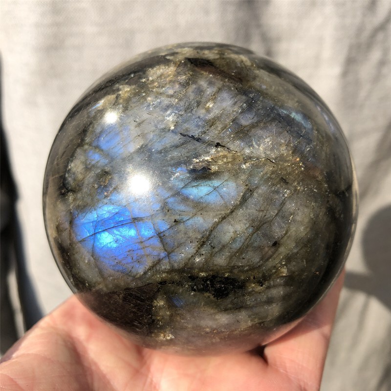 1kg Natural labradorite crystal Ball Quartz Crystal Sphere Reiki
