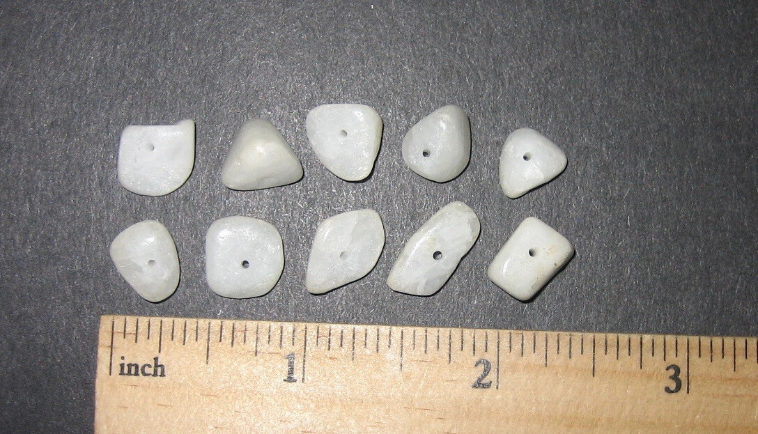 10 TUMBLED POLISHED NATURAL 10-15mm BARITE CRYSTAL STONE BEADS GERMANY 13.2g *1
