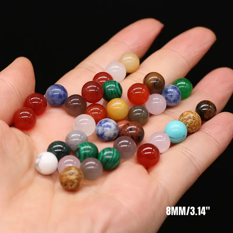 Wholesale Natural Quartz Crystal Stone Sphere Reiki Healing Beads Mixed 8-20mm