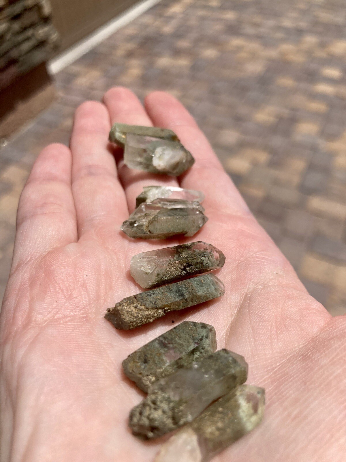 Natural Green Chlorite Quartz Crystal Points, Clusters, Raw Himalayan Quartz