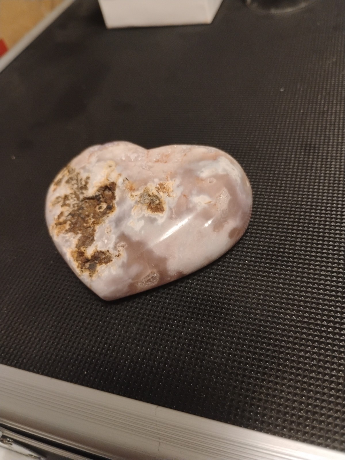 Pink Amethyst Heart! No Stand! 5.6oz!
