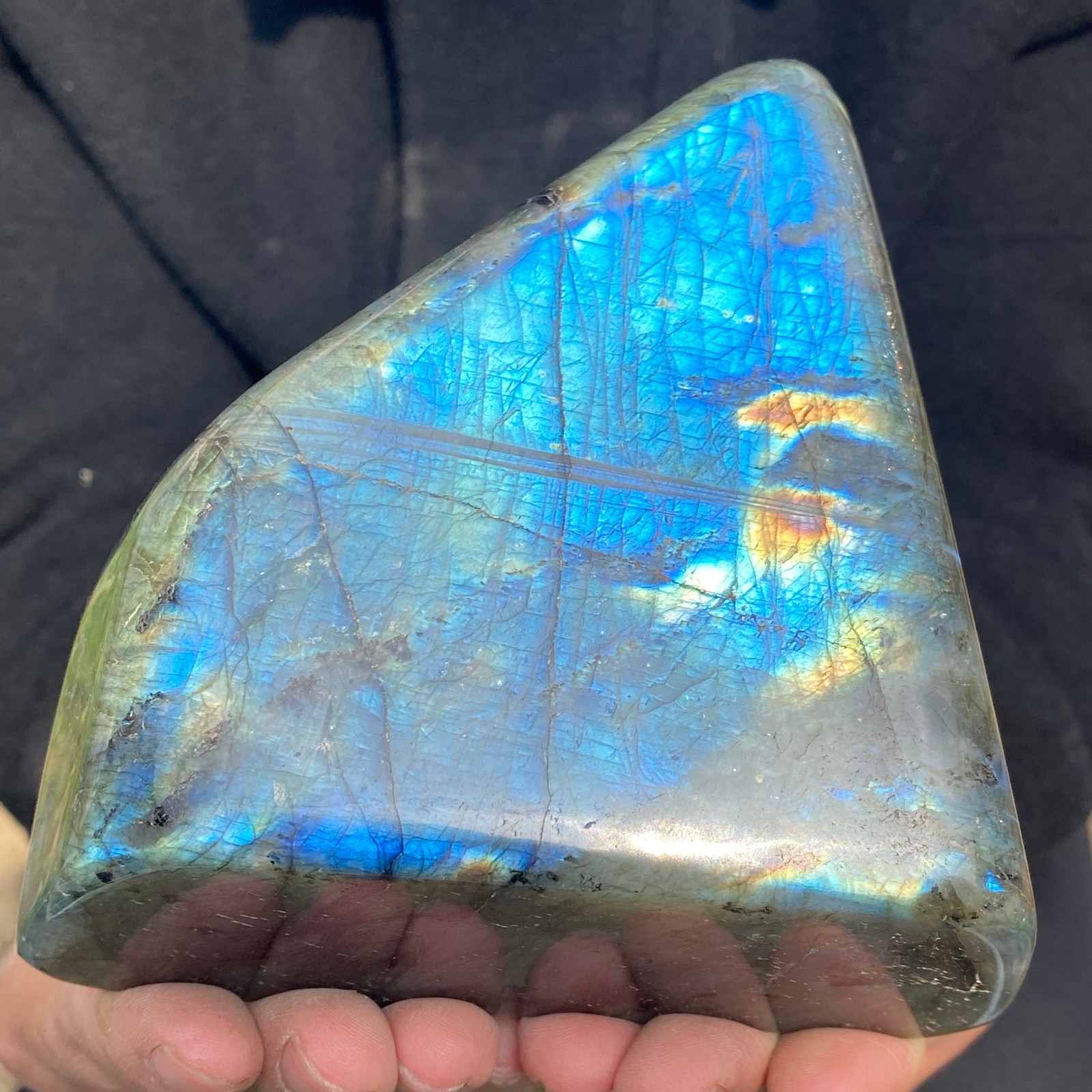 2.4LB Natural Gorgeous Labradorite QuartzCrystal Stone Specimen Healing