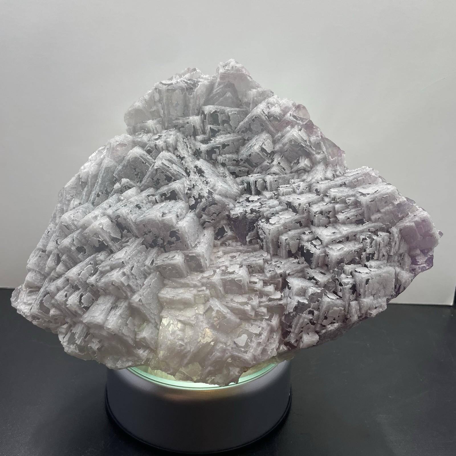 Fluorite Specimen Coated in Drusy Quartz – Cubic Clusters, China Over 5lbs Large