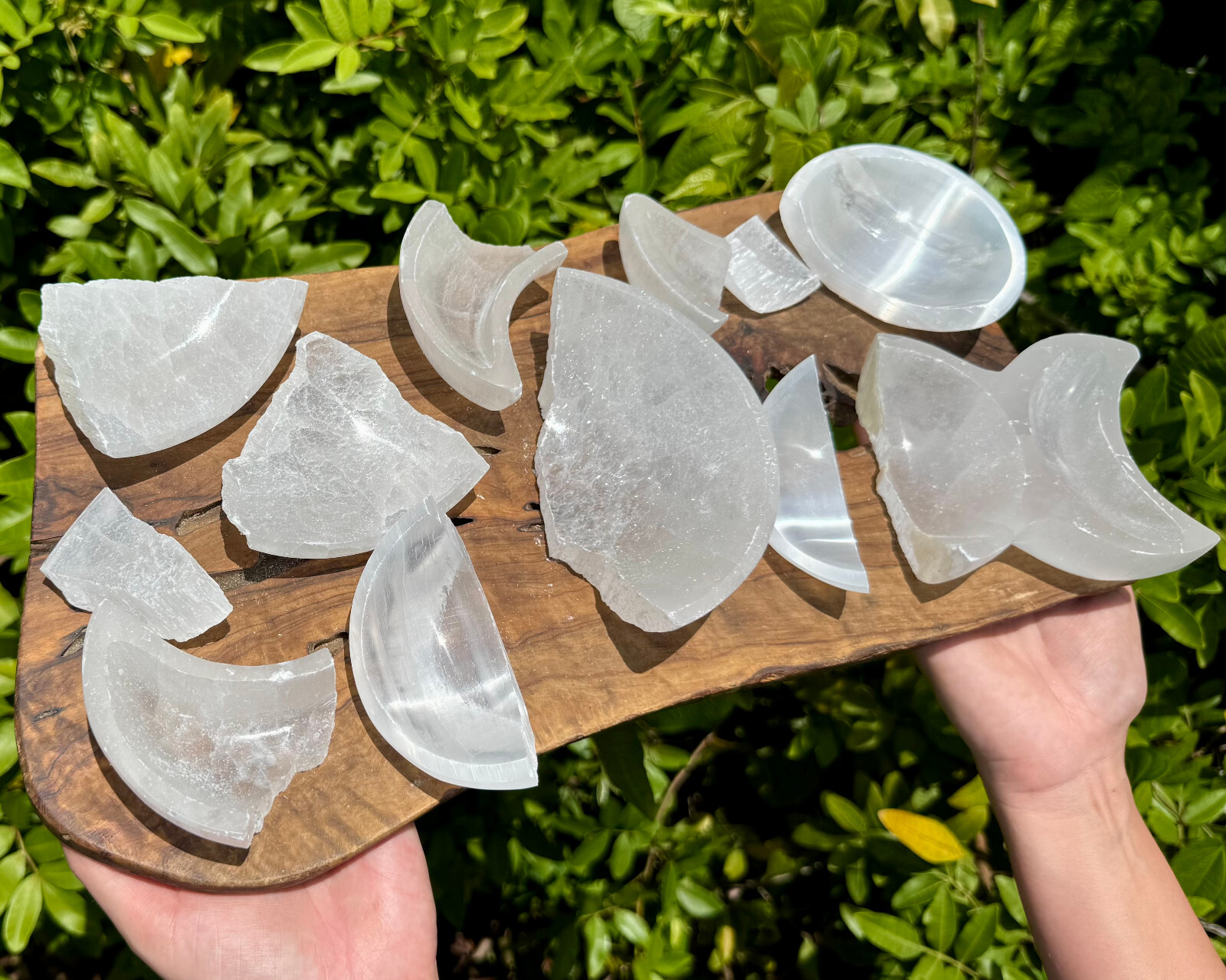 Broken Selenite Bowls Box – CLEARANCE Assorted Selenite Crystal Bowls & Pieces