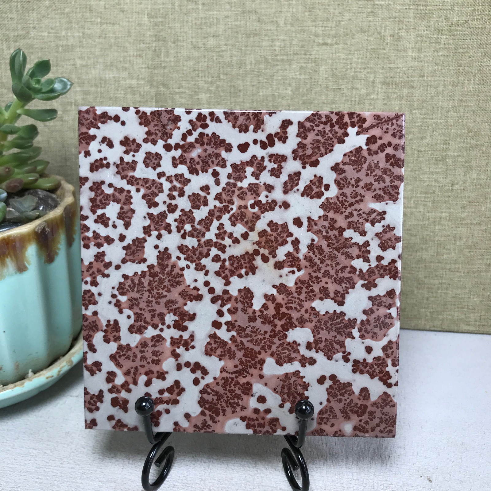 Natural Chinese painting stone crystal ornaments for home decoration 284g A5364