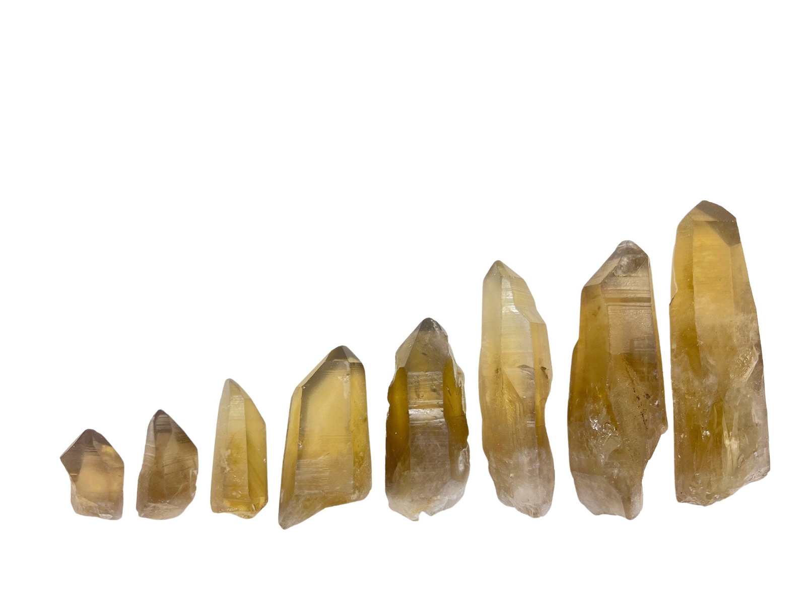 Natural Citrine Lemurian Quartz Crystal Point, Natural Citrine from Brazil