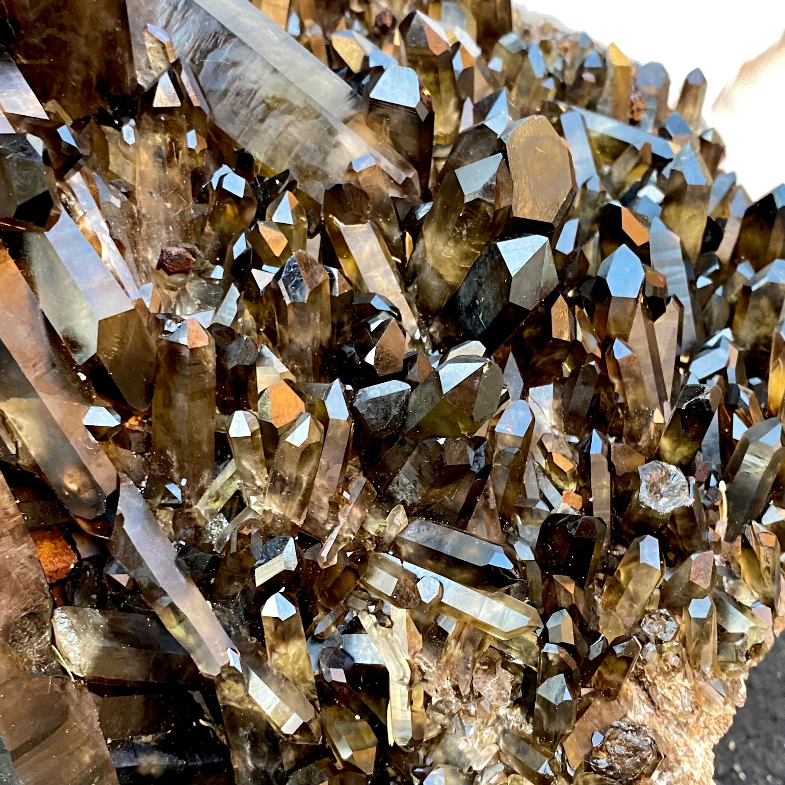 40.43LB Large Natural Black Smoky Quartz Crystal Cluster Raw Mineral Specimen