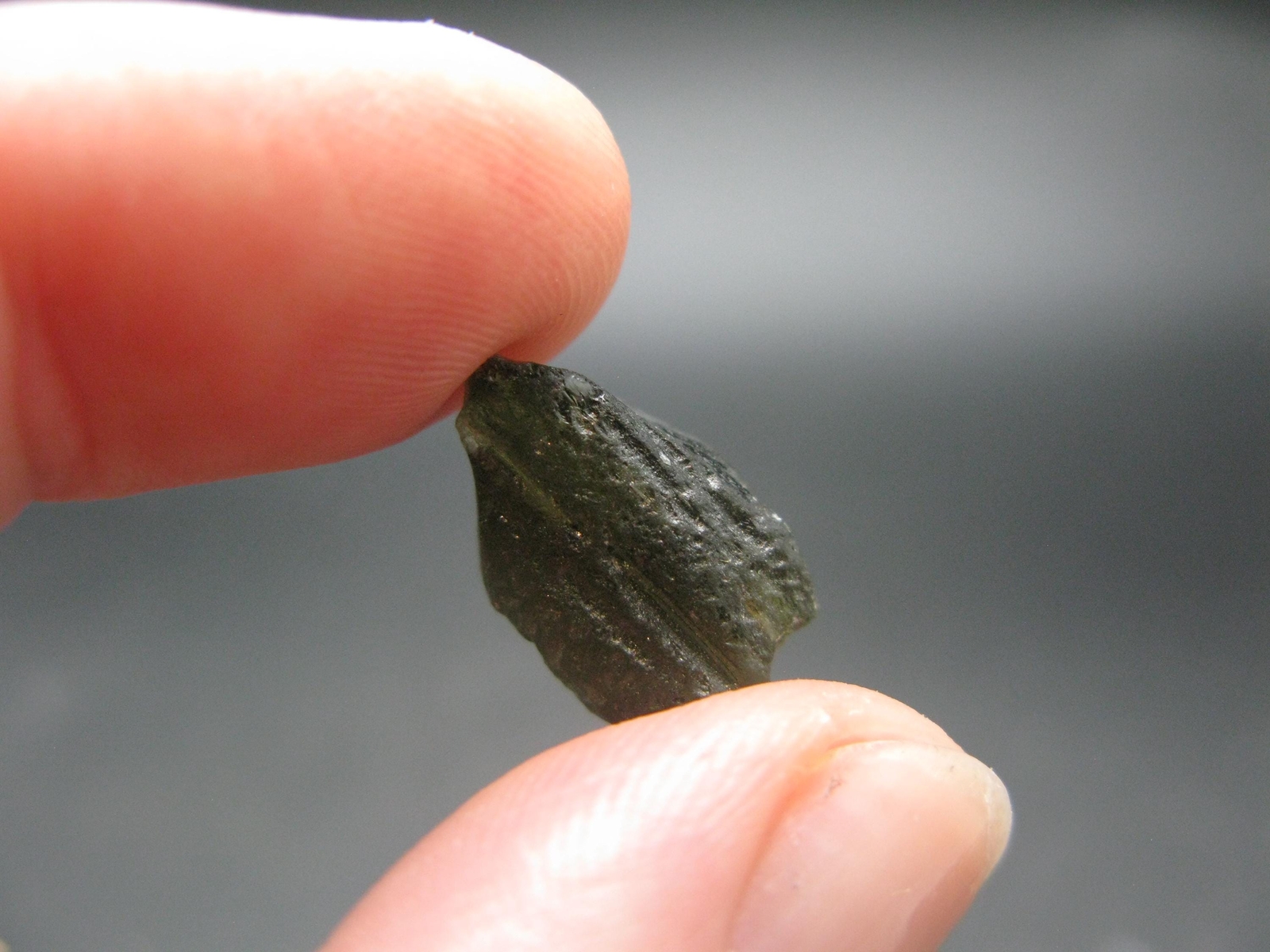 Moldavite Tektite Raw Piece from Czech Republic – 0.6″ – 5.0 Carats – 1.0 Grams