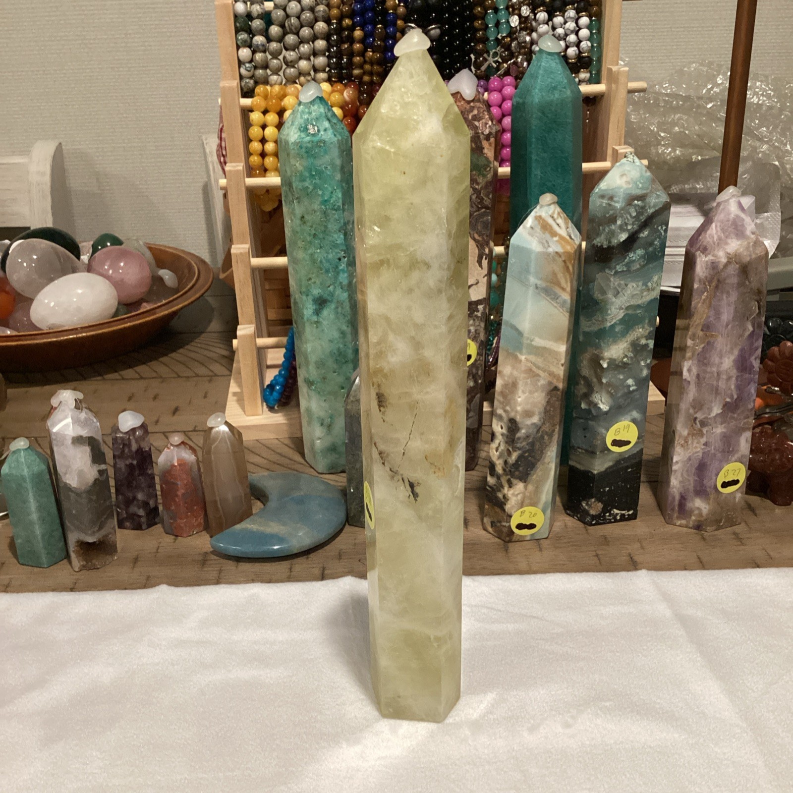 Polished Lemon Citrine Crystal Generator Tower, 11 Inch, 883g Mineral Specimen