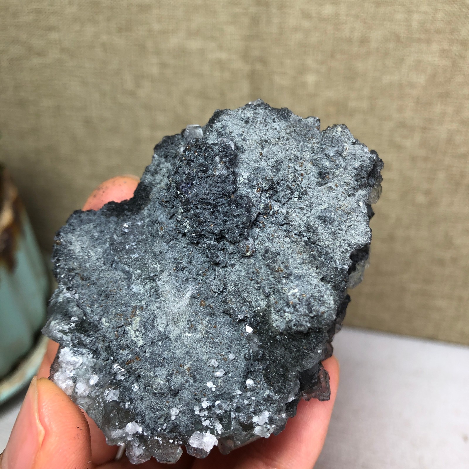 105g NATURAL Green Cubic FLUORITE Crystal Cluster Mineral Specimen A4731