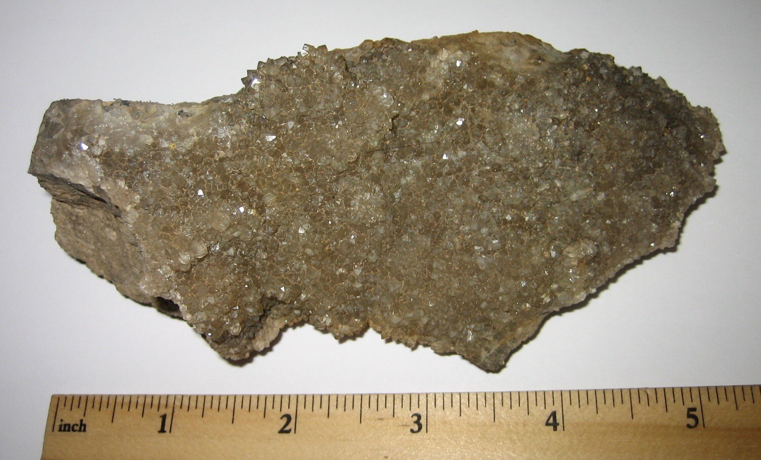 5.25″ x 2.25″ DRUSY HERKIMER DIAMOND QUARTZ CRYSTAL CLUSTER NEW YORK ~ 263.7g *A